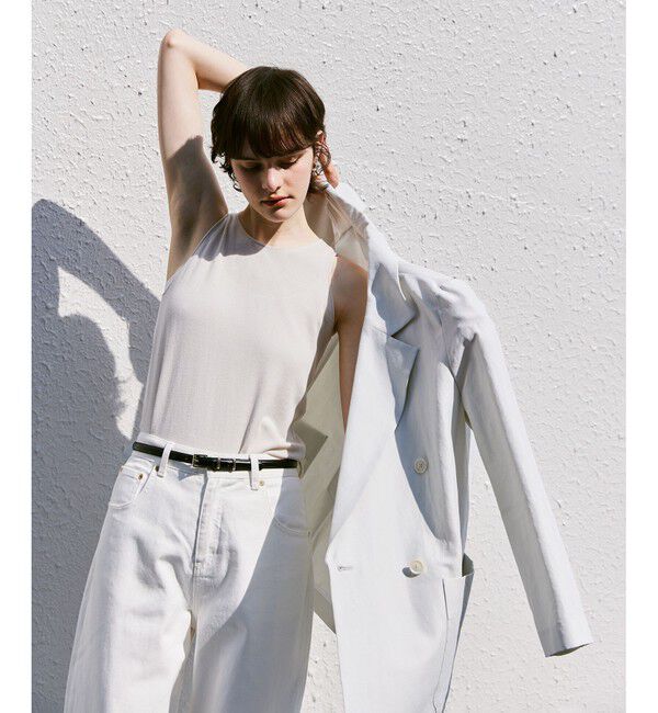 allureville「リネンスラブビックショルダージャケット」|テーラードジャケット|