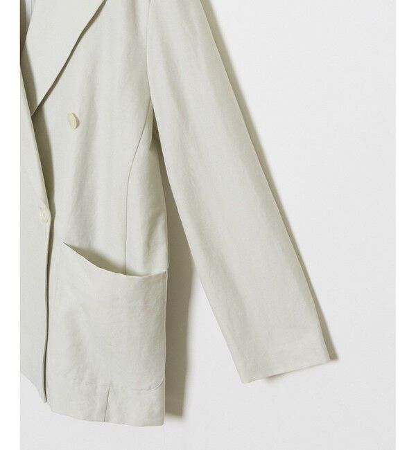 allureville「リネンスラブビックショルダージャケット」|テーラードジャケット|