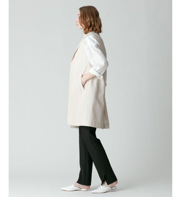 allureville「マットクロススリーブレスジャケット」|ダウンベスト・ベスト|