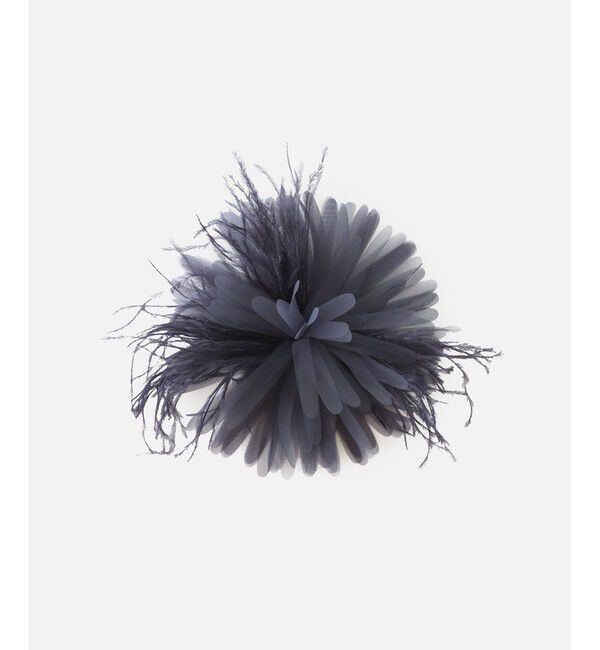 allureville「フェザーオーガンブローチ」|その他|グレー