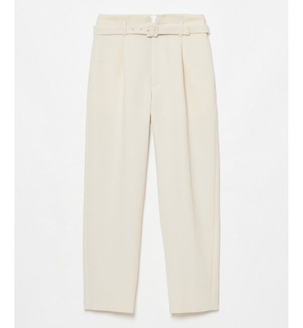 allureville「ダブルクロスベルト付タックパンツ」|チノ|