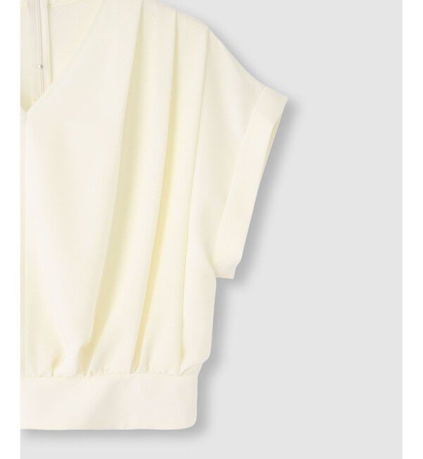 allureville「ボウタイタックフレンチスリーブブラウス」|シャツ・ブラウス|