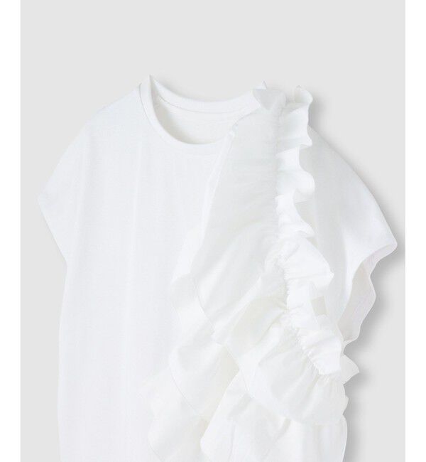 LOULOU WILLOUGHBY「【LOULOU WILLOUGHBY】ギャザーレイヤーTシャツ」|Tシャツ・カットソー|