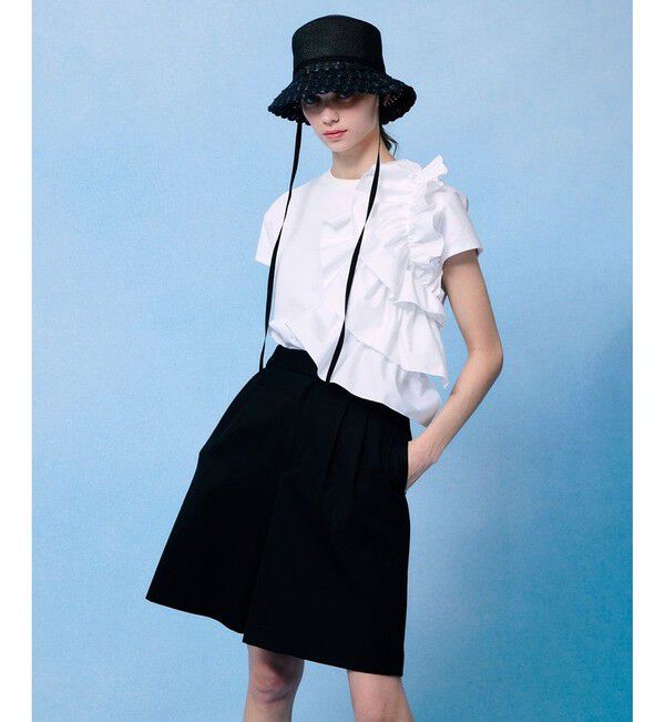 LOULOU WILLOUGHBY「【LOULOU WILLOUGHBY】ギャザーレイヤーTシャツ」|Tシャツ・カットソー|