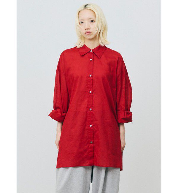 MARMARMAR「MARMARMAR シアーワイドシャツ」|シャツ・ブラウス|