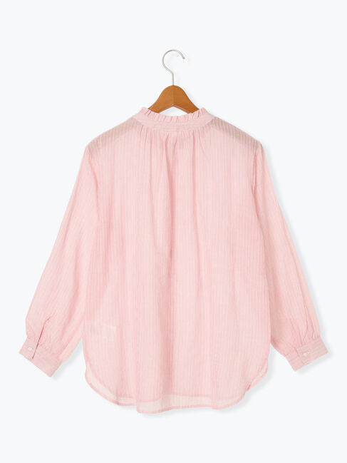 Lugnoncure「先染めストライプフリル衿シャツ」|シャツ・ブラウス|