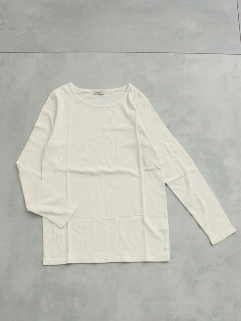 Samansa Mos2「【吸湿発熱】ベア天無地クルーネック」|Tシャツ・カットソー|キナリ