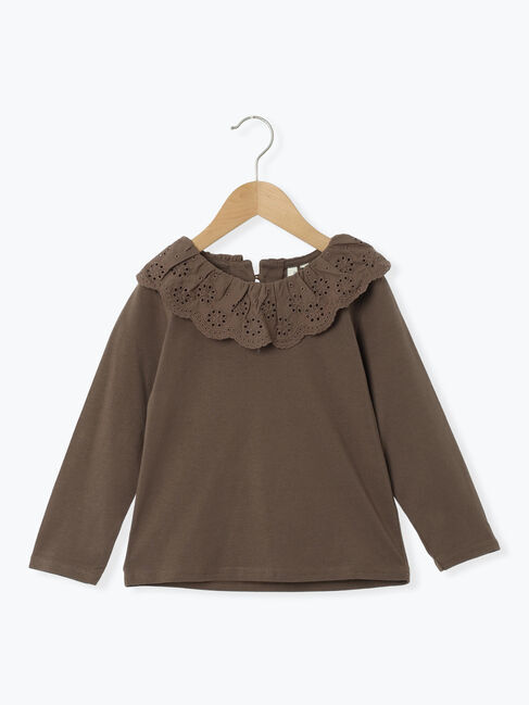 Samansa Mos2 Lagom「レース衿カットソー」|Tシャツ・カットソー|モカ