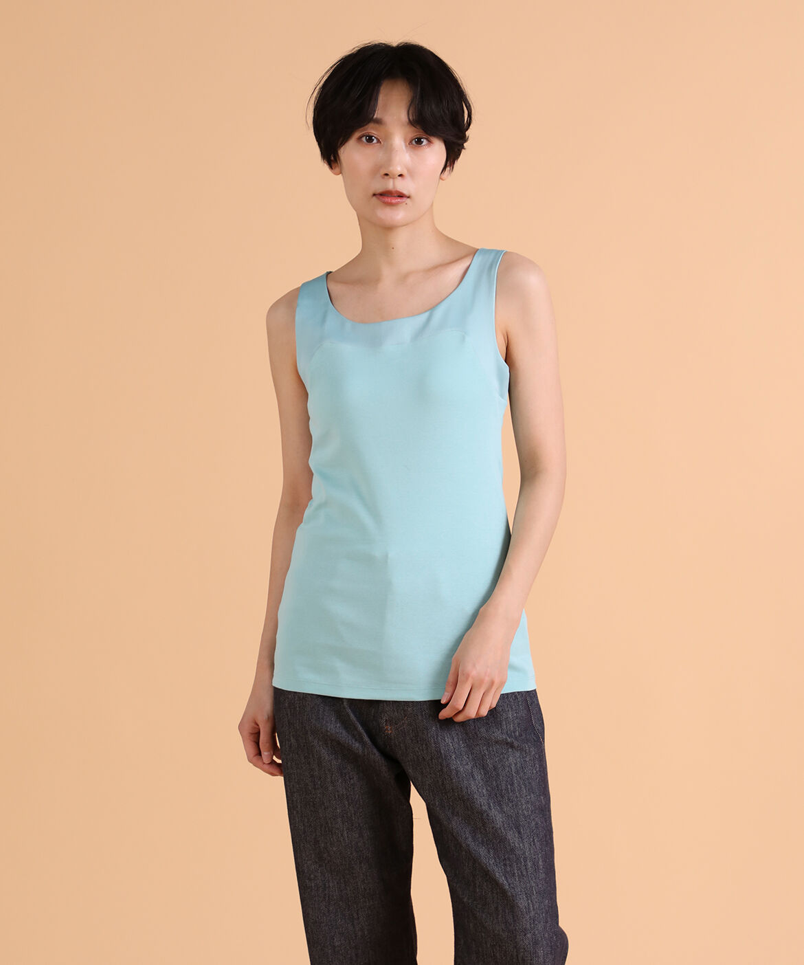 DAY by DAY it&rsquo;s international「サテン切り替えタンクトップ《スビン綿MIXフライス》」|タンクトップ|ペパーミント9