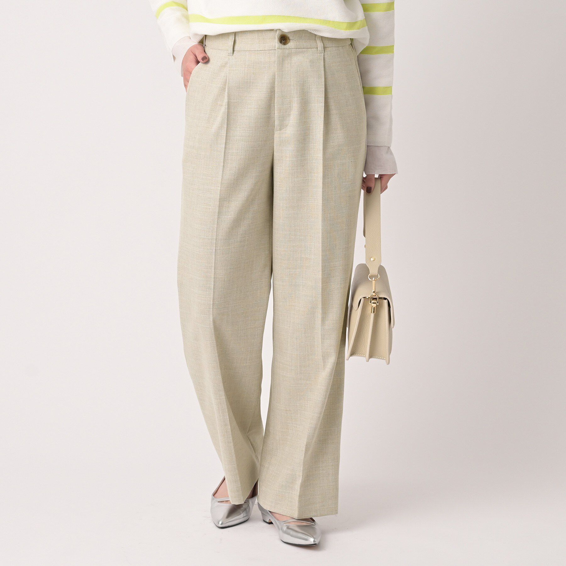 UNTITLED「シャンブレーワイドパンツ」|その他|