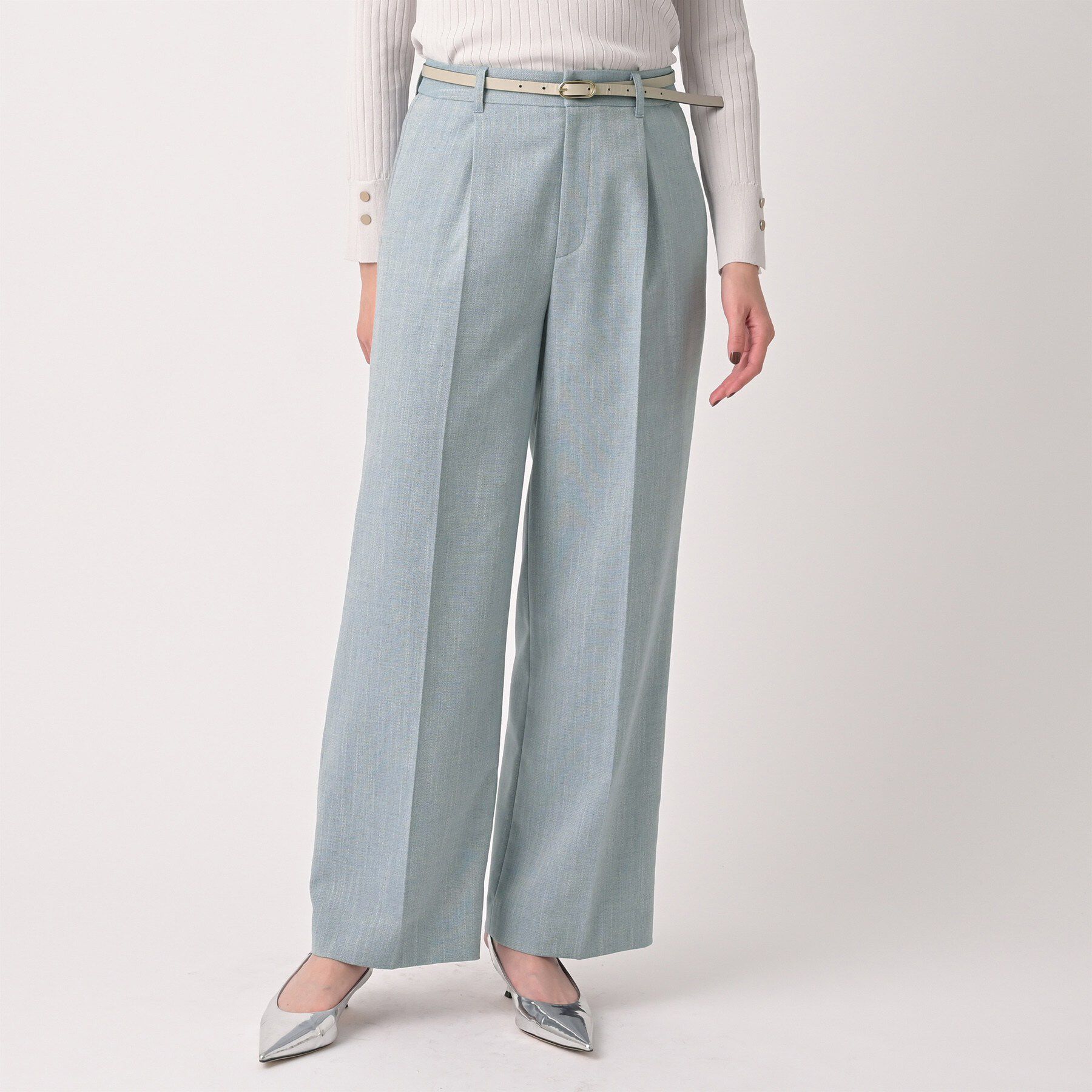 UNTITLED「シャンブレーワイドパンツ」|その他|