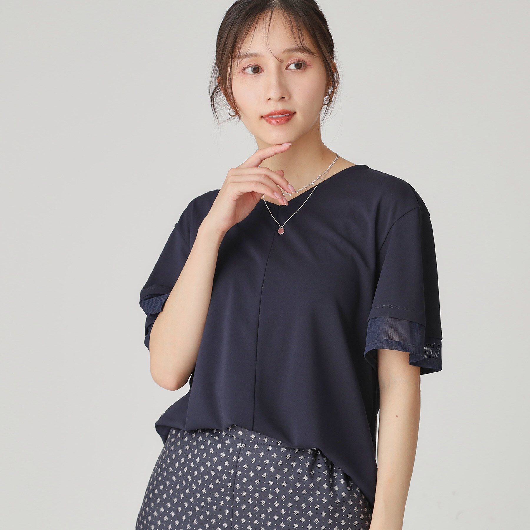 COUP DE CHANCE「【手洗い可】リラクシージャージトップス」|Tシャツ・カットソー|