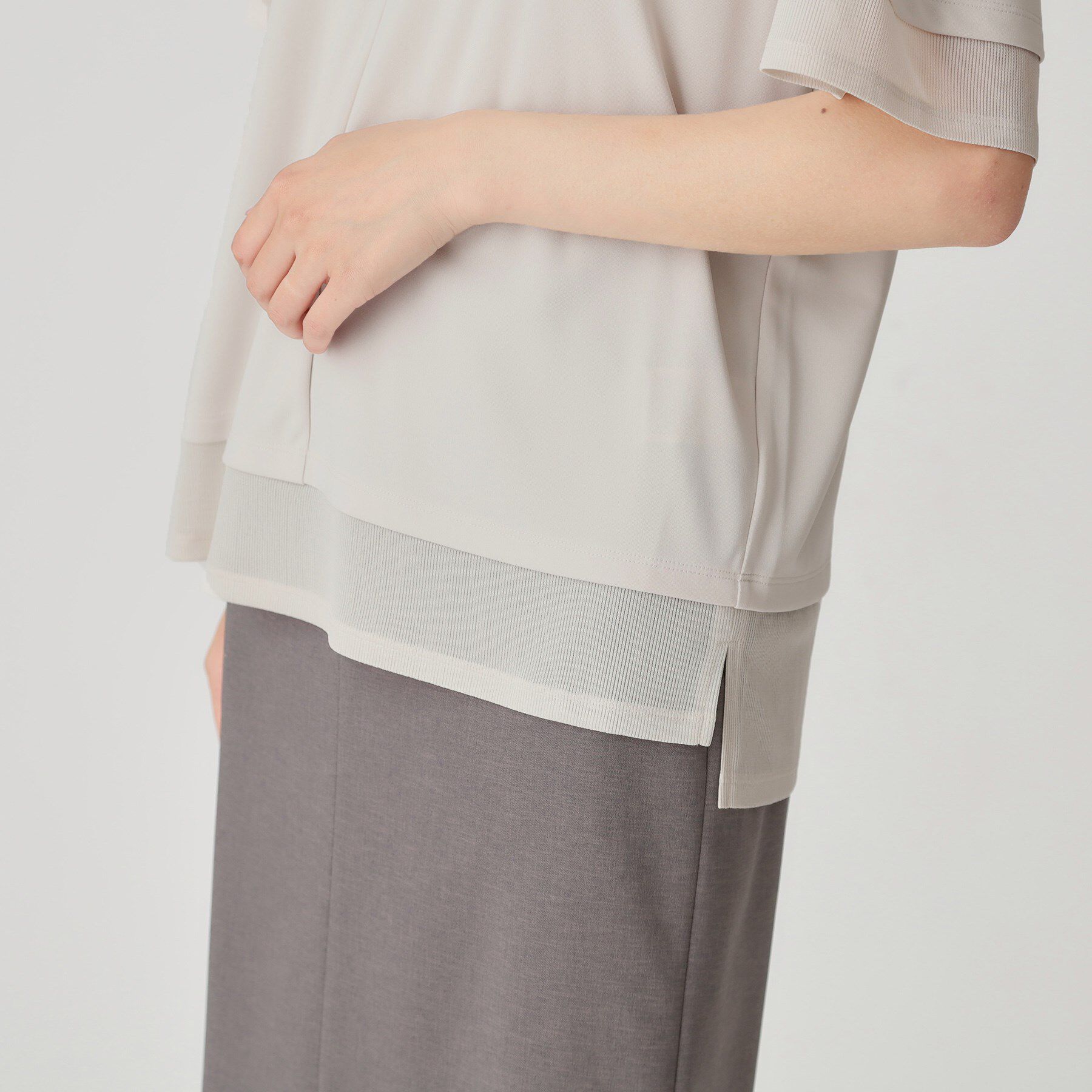 COUP DE CHANCE「【手洗い可】リラクシージャージトップス」|Tシャツ・カットソー|