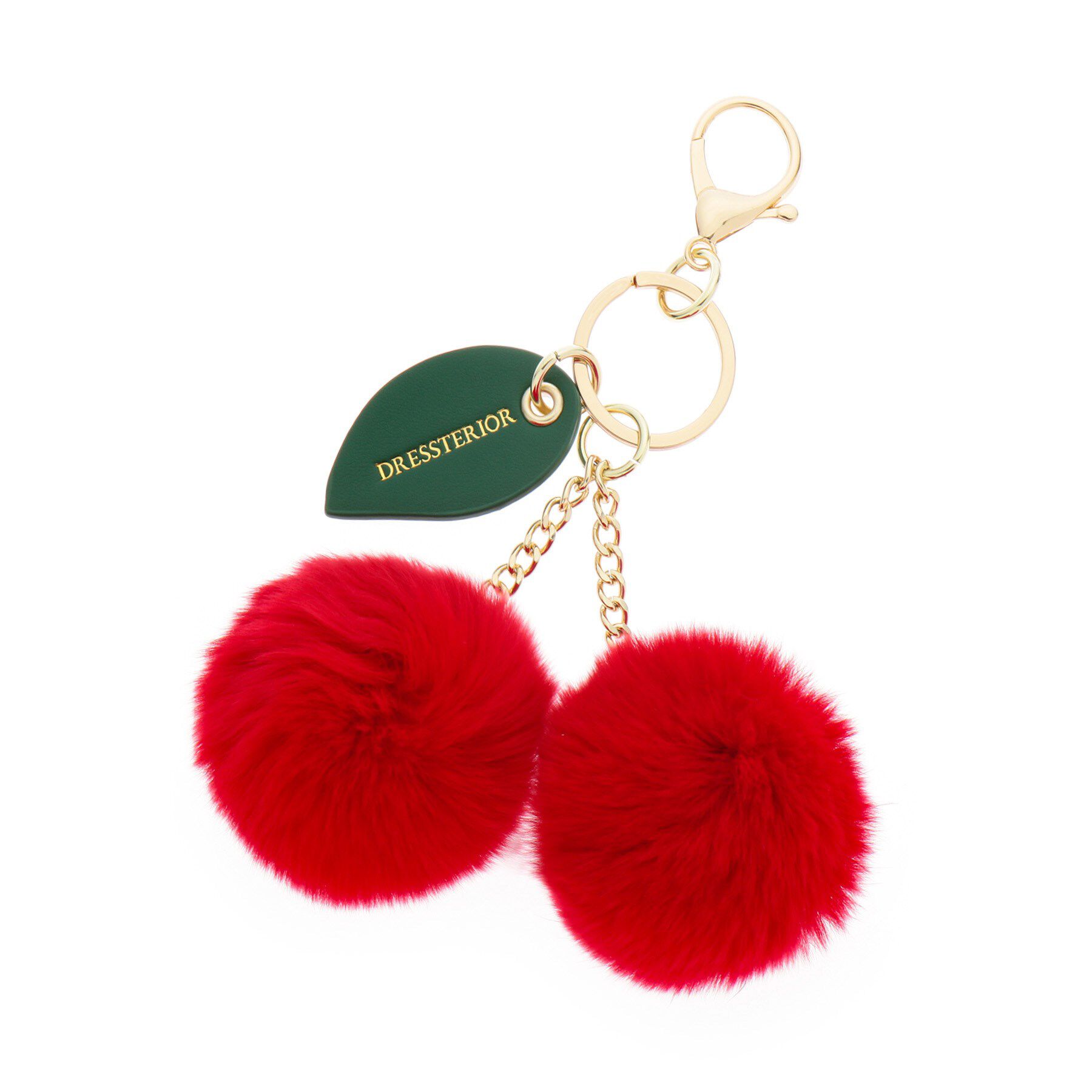 DRESSTERIOR「ラビットファーチェリーチャーム」|キーケース|