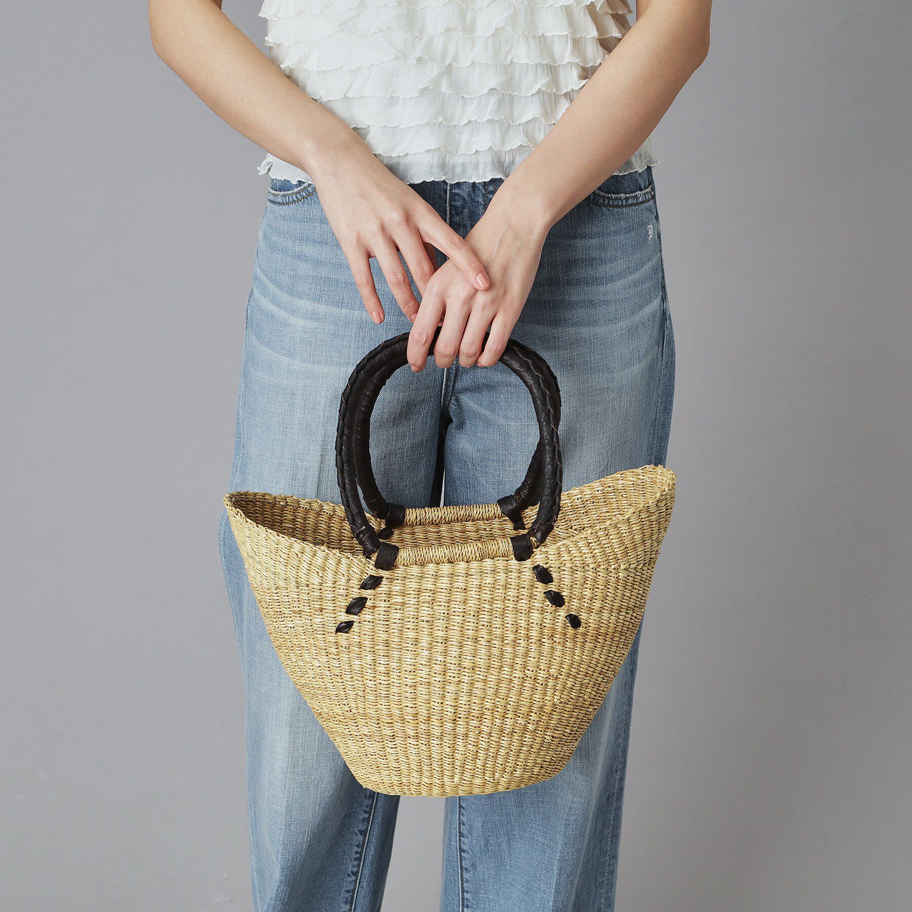 DRESSTERIOR「AFRICAN SQUARE（アフリカンスクエア）ブルキナバスケット」|トートバッグ|