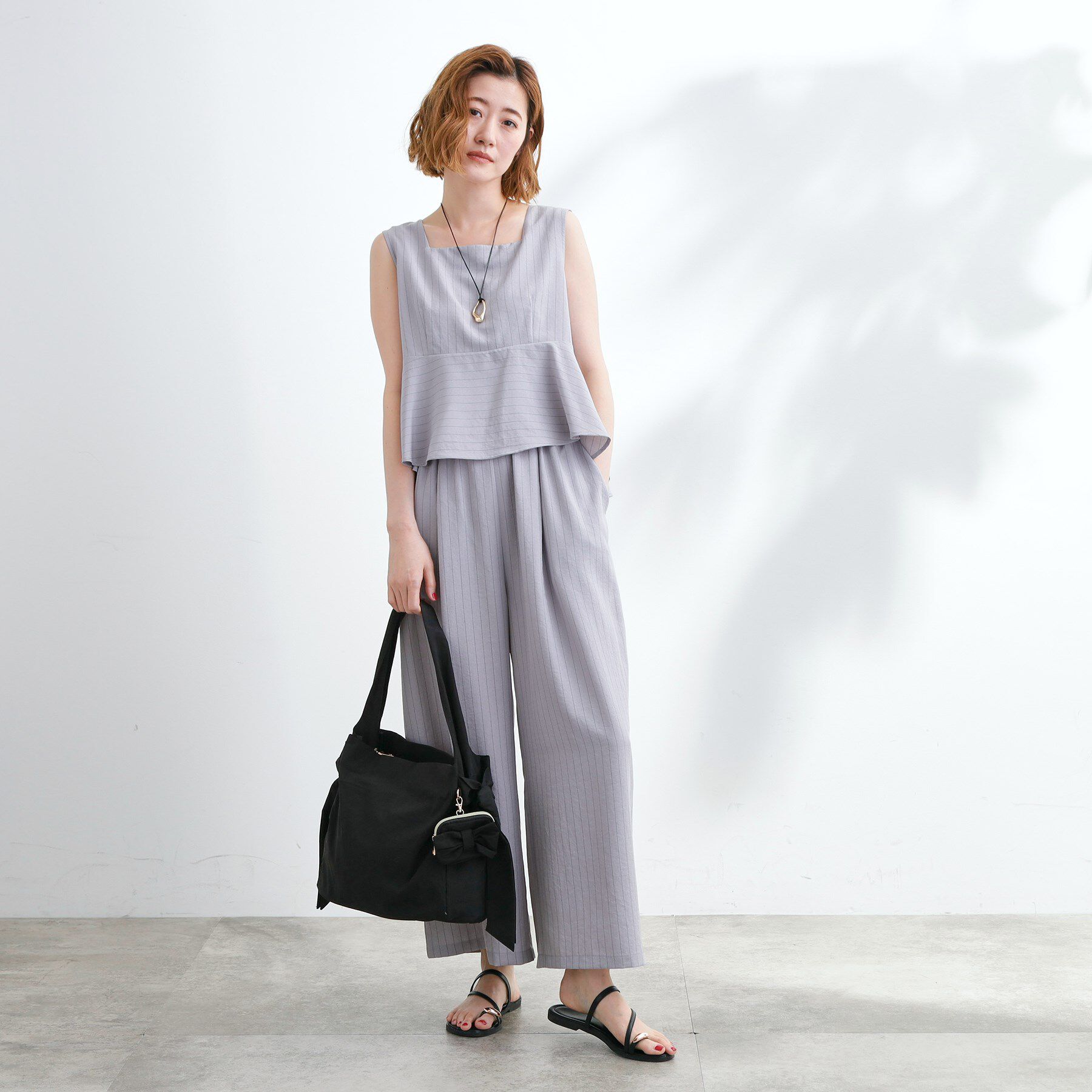 grove「【撥水】リボンチャームサイドノットショルダー」|ショルダー・メッセンジャー|