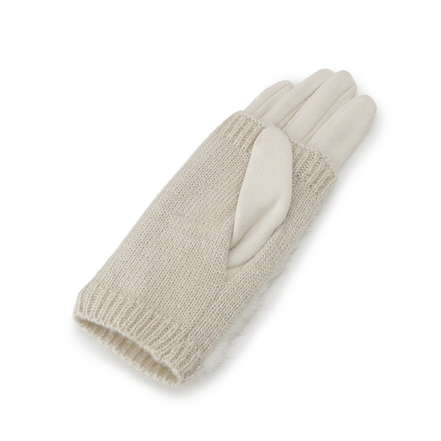 grove「3WAYニットフェイクファーグローブ」|手袋|