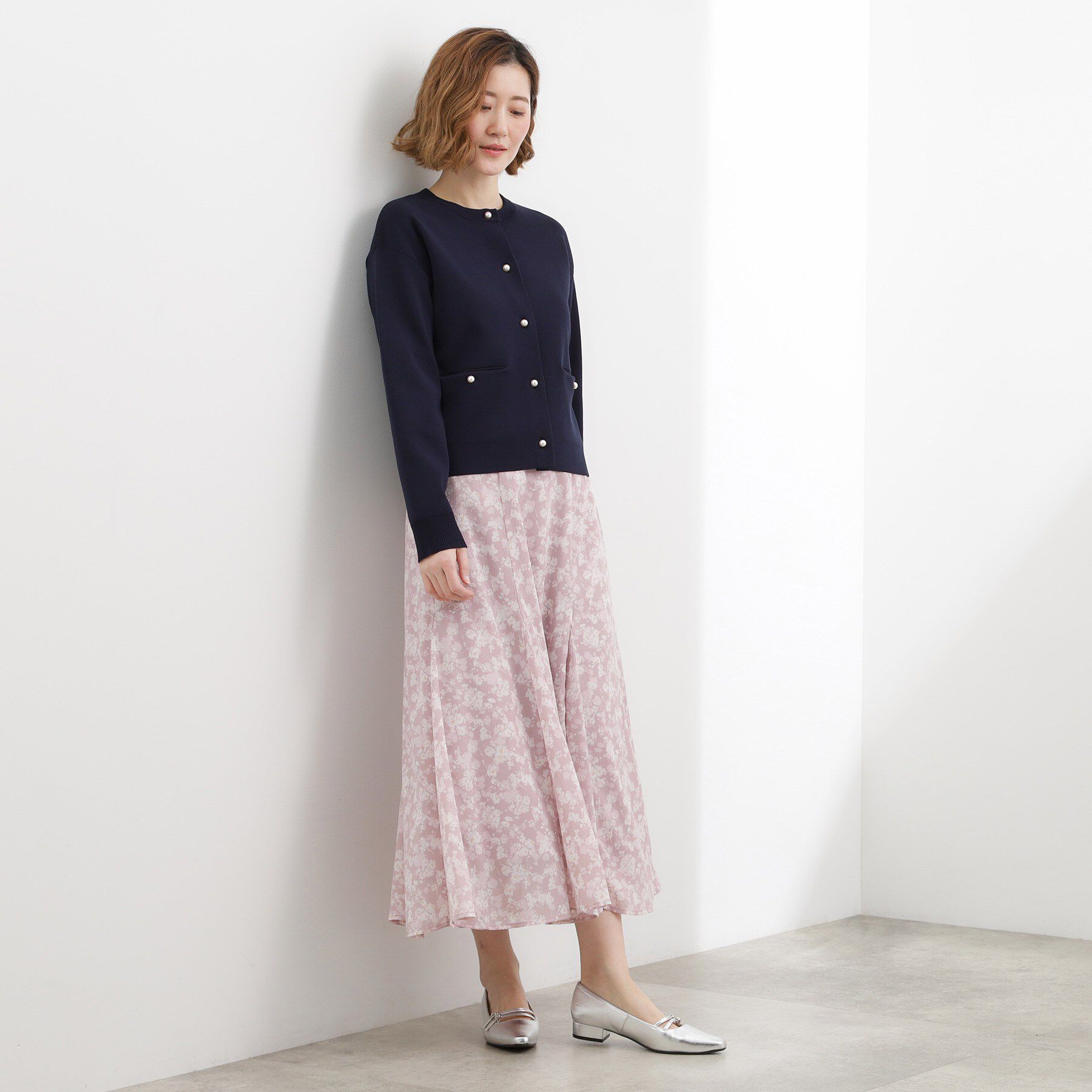 grove「フラワープリント楊柳マーメイドスカート」|スカート|