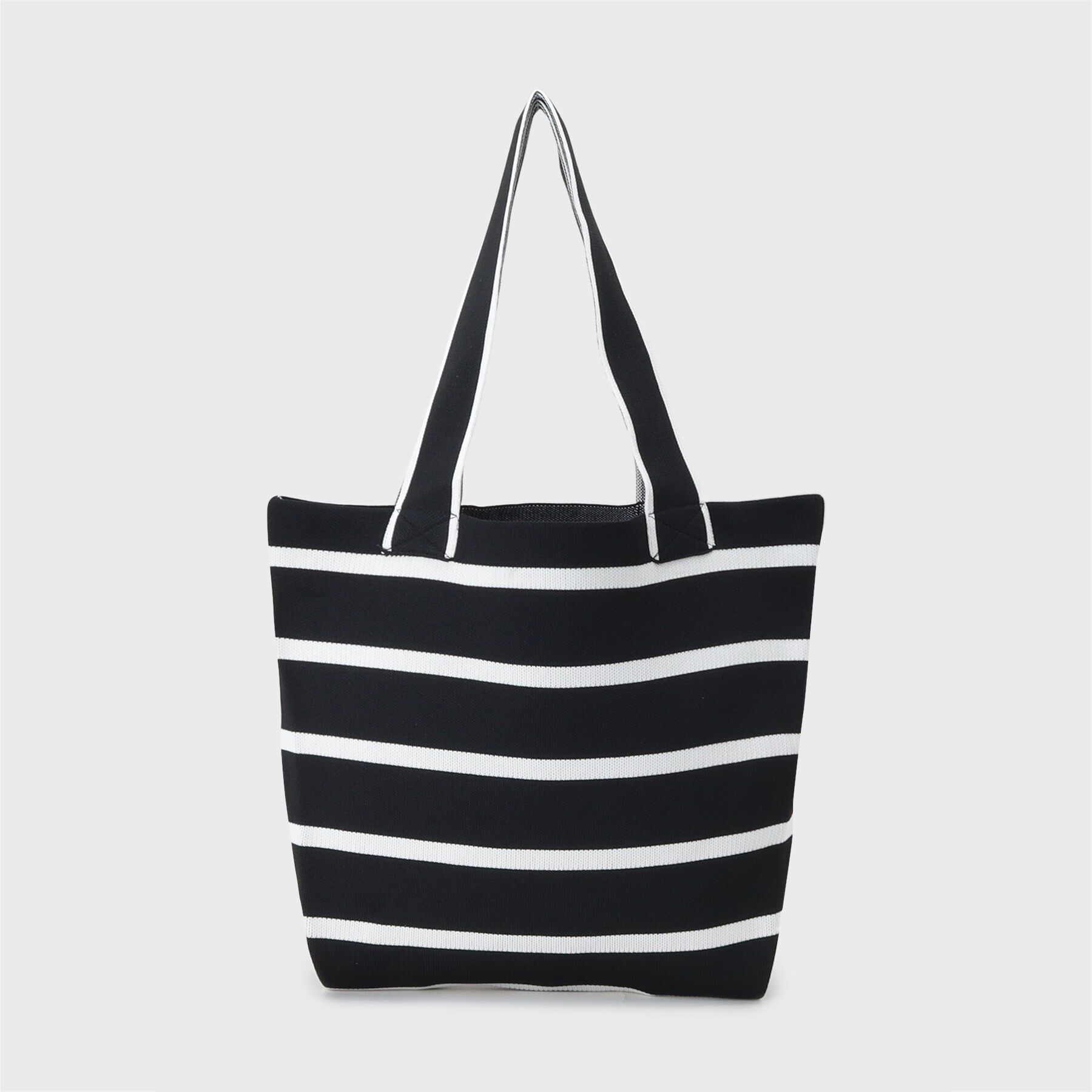 INDIVI「【WEB限定カラー／A4収納】柄ニットバッグ」|トートバッグ|