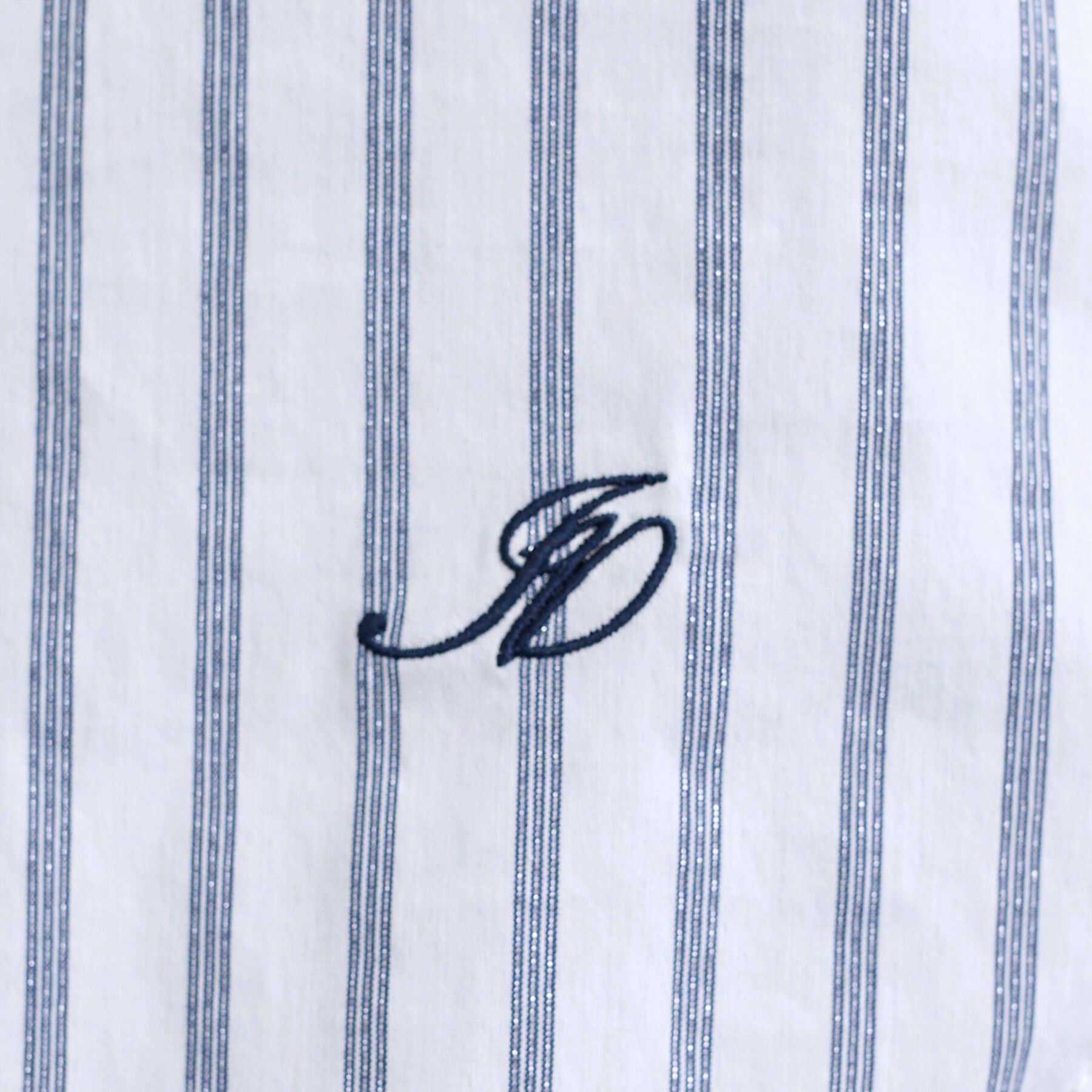 INDIVI「【2WAY／洗える】ラメストライプ コットン混シャツ」|シャツ・ブラウス|