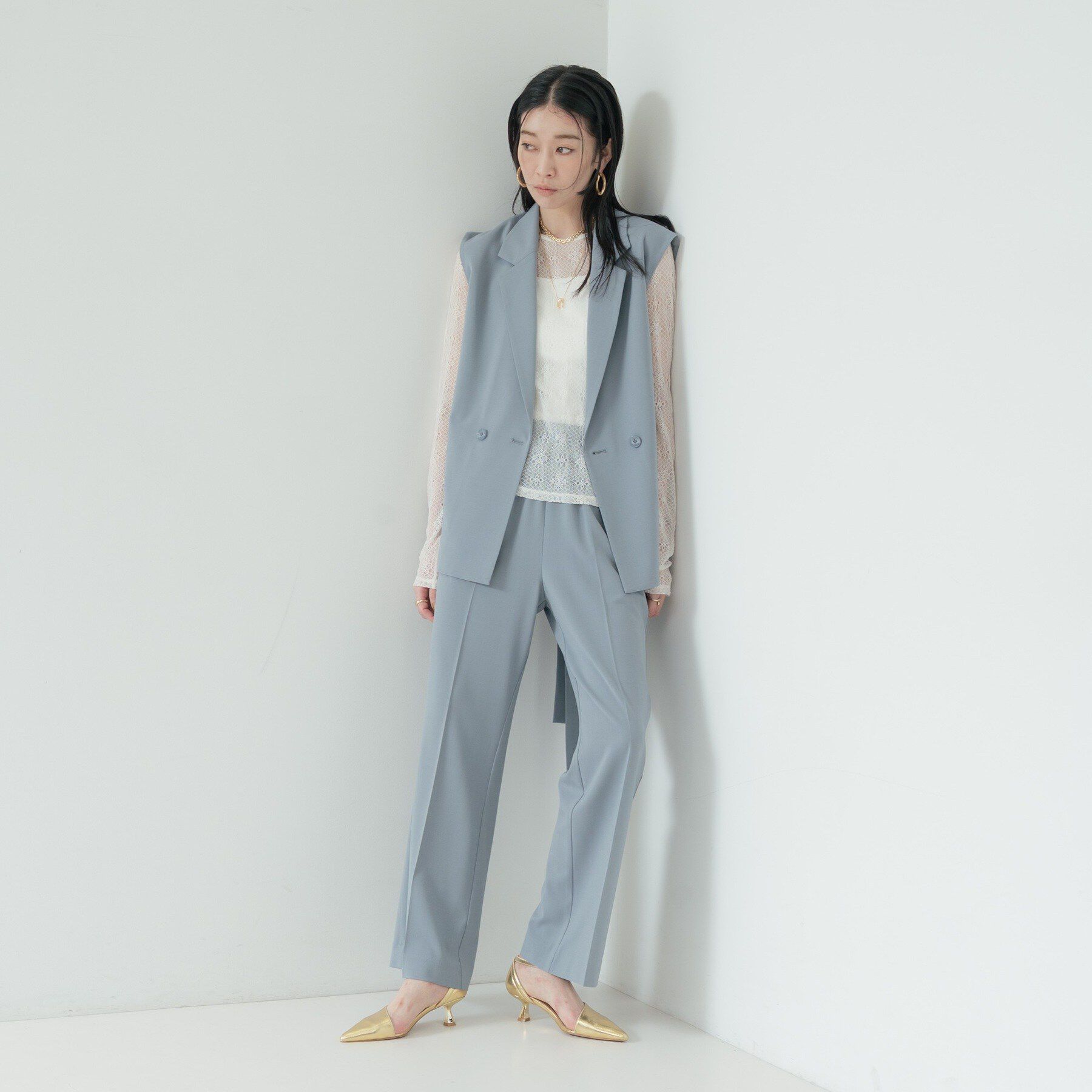 GALLEST「Comfy SET UP｜ストレートフレアパンツ【セットアップ対応／通勤／カセット服】」|その他|