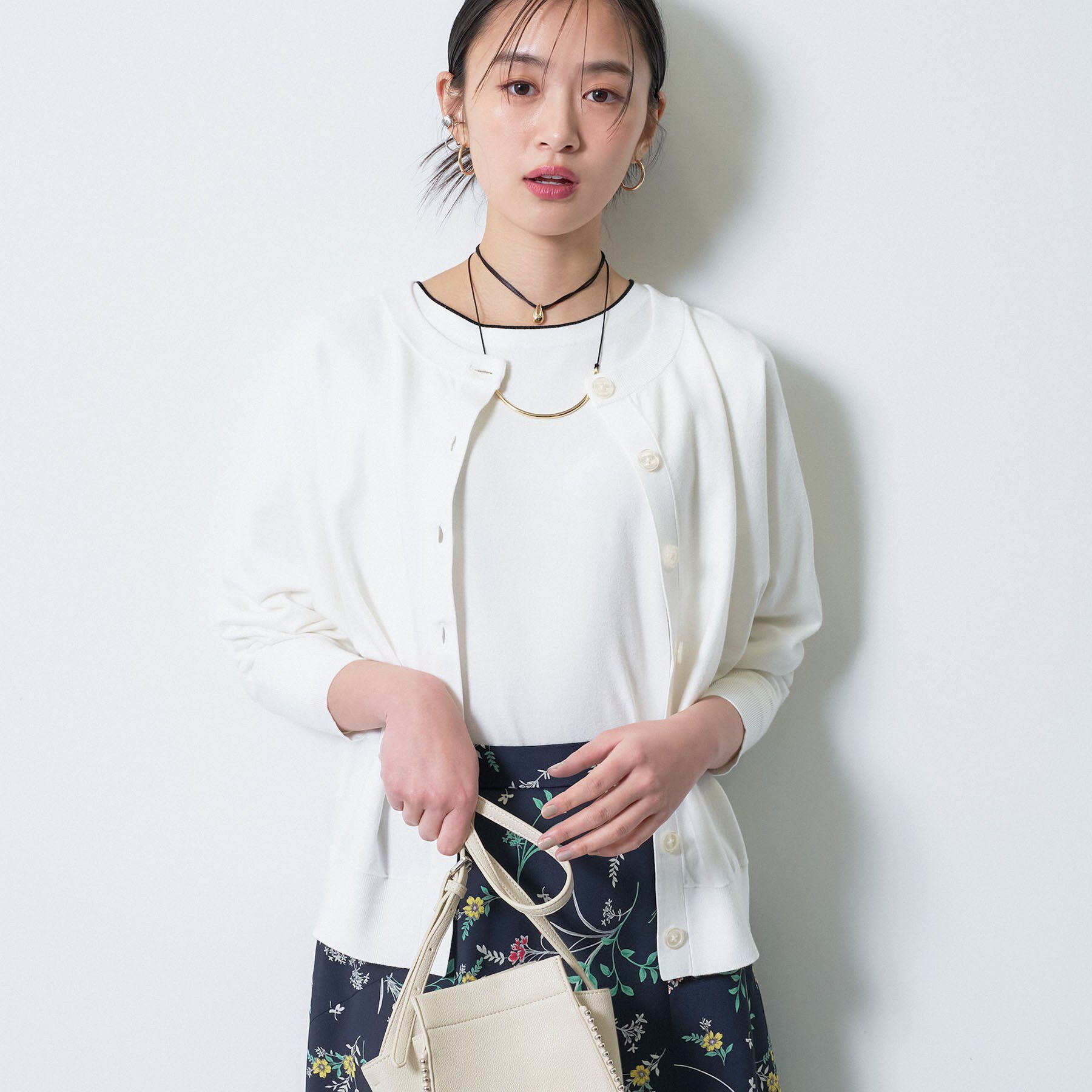 INDIVI「【洗える／前後2WAY／アンサンブル可能】ドルマンスリーブカーディガン」|カーディガン|