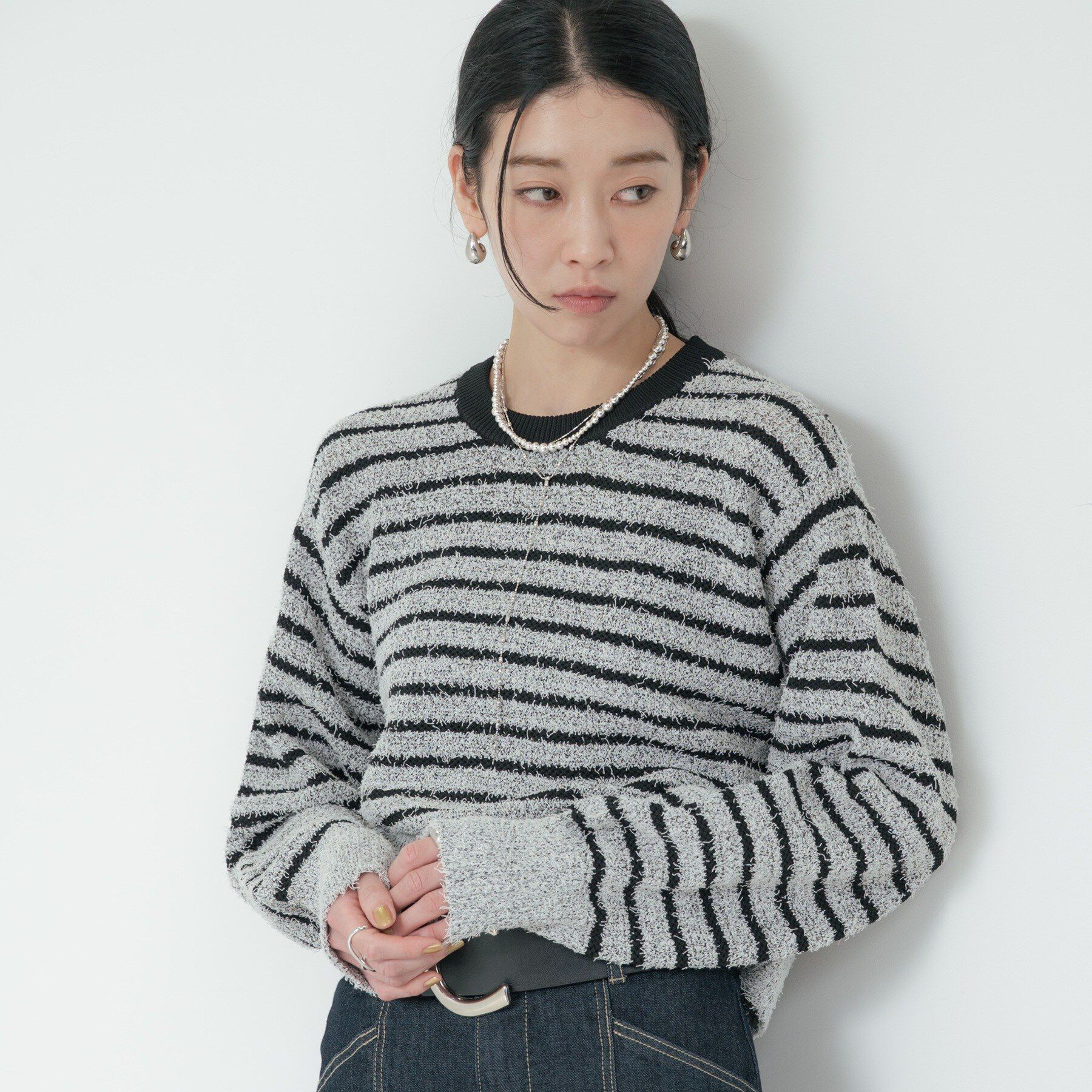 GALLEST「ファンシーヤーンボーダーニット」|ニット・セーター|