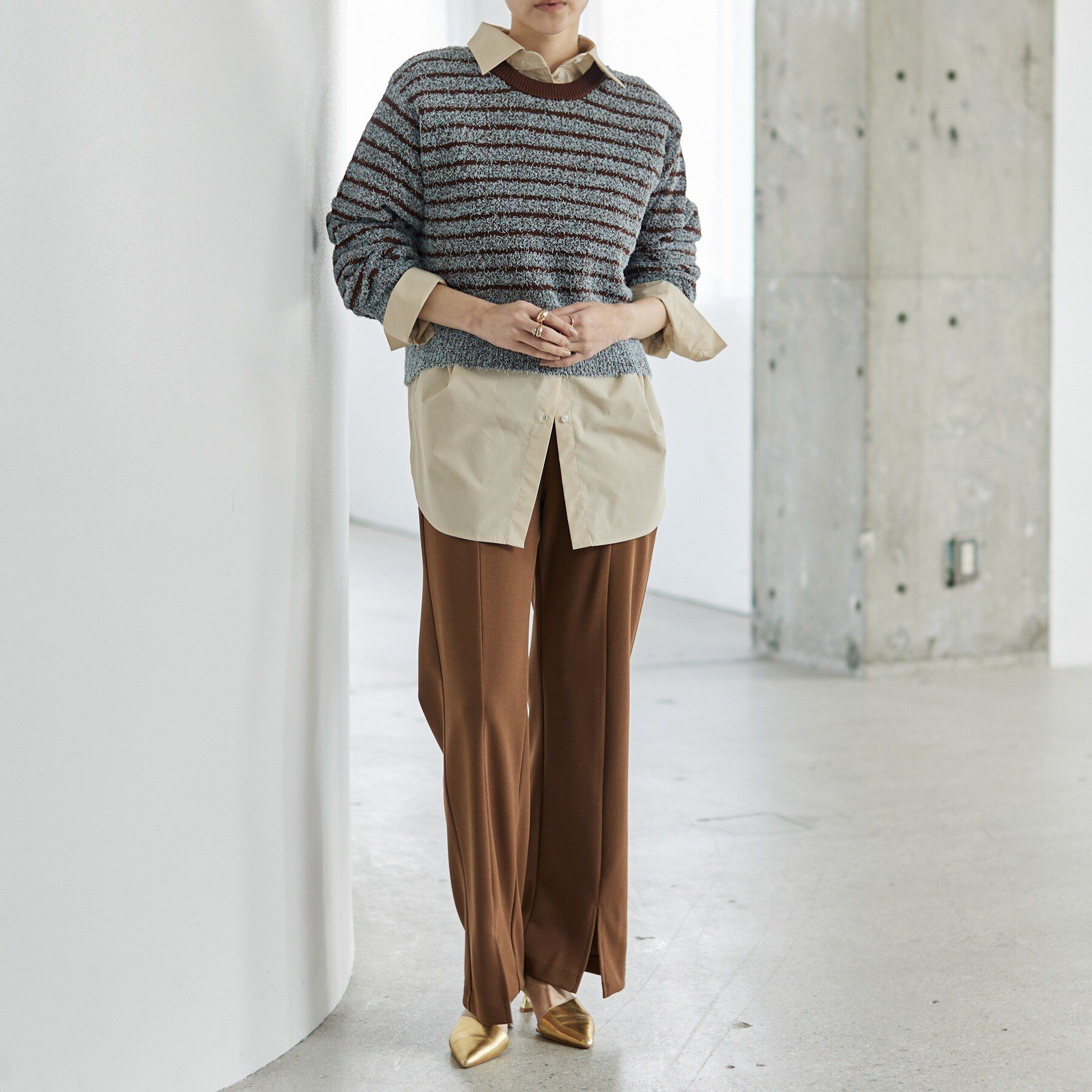 GALLEST「ファンシーヤーンボーダーニット」|ニット・セーター|