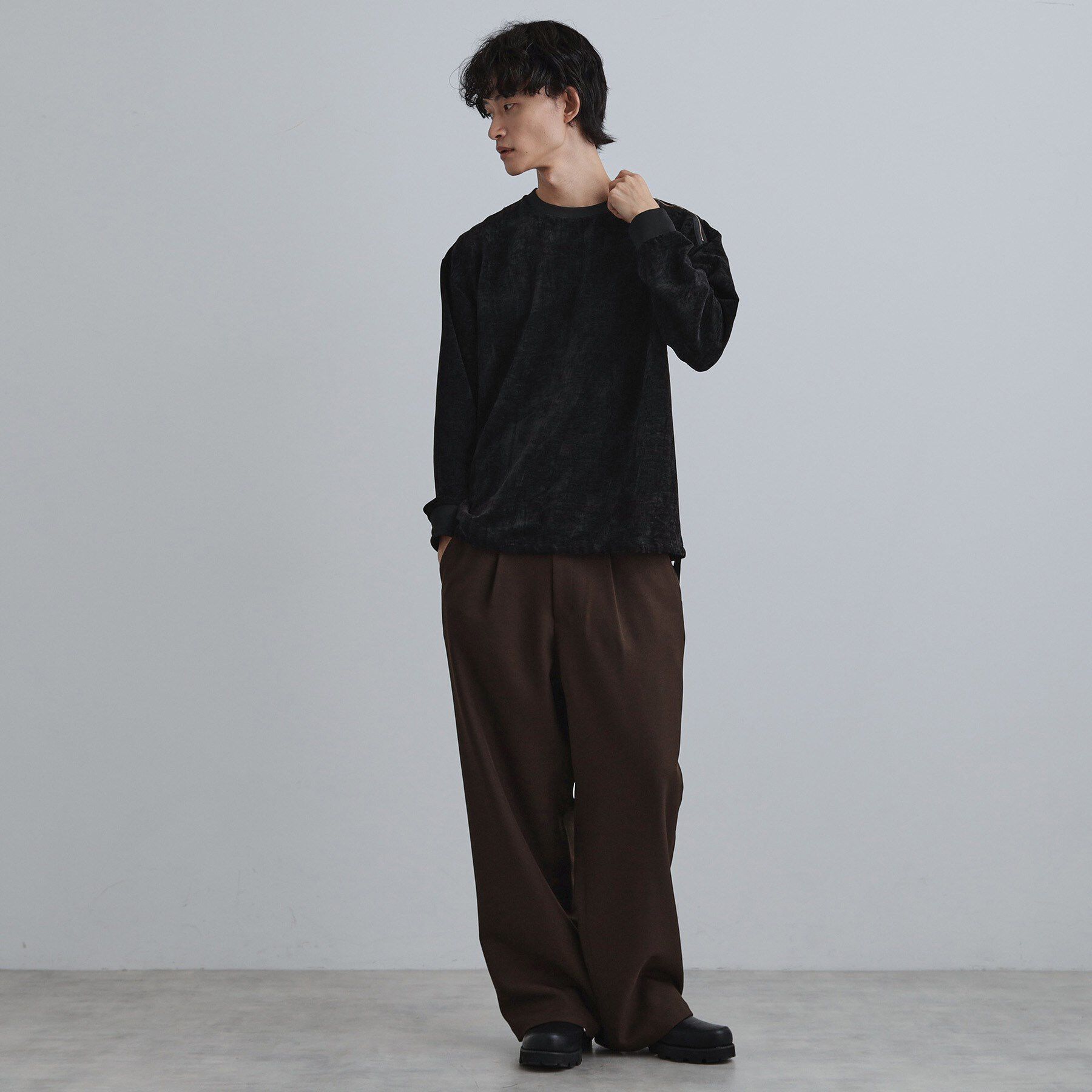 tk.TAKEO KIKUCHI「クラッシュベロアカットソー」|Tシャツ・カットソー|