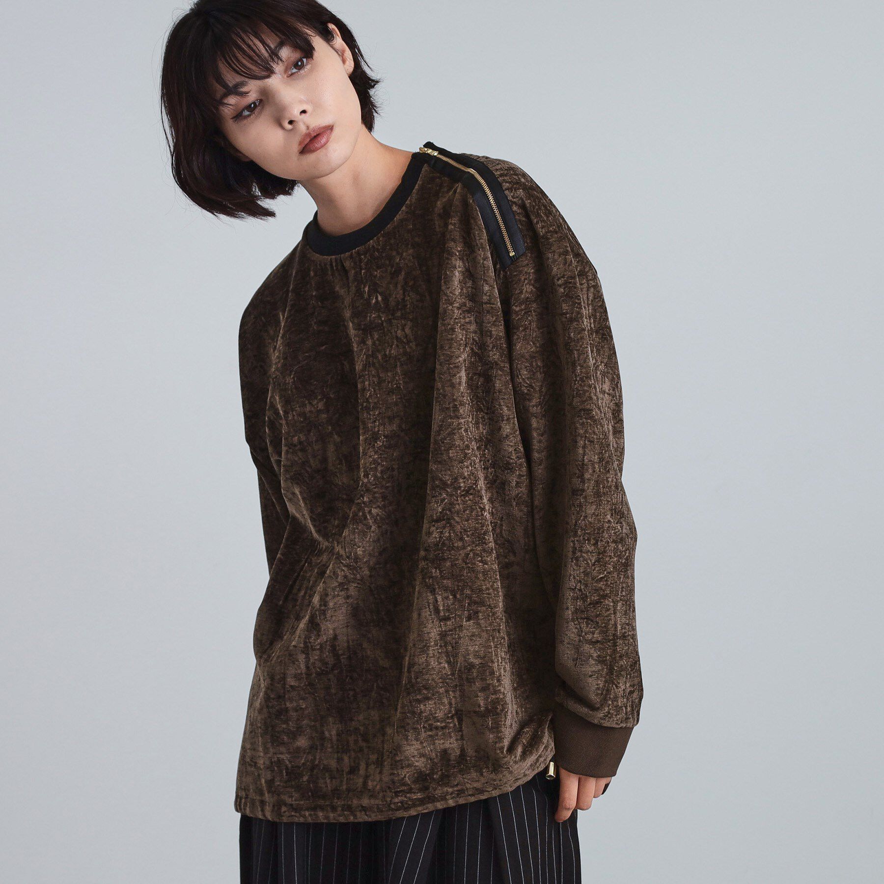 tk.TAKEO KIKUCHI「クラッシュベロアカットソー」|Tシャツ・カットソー|