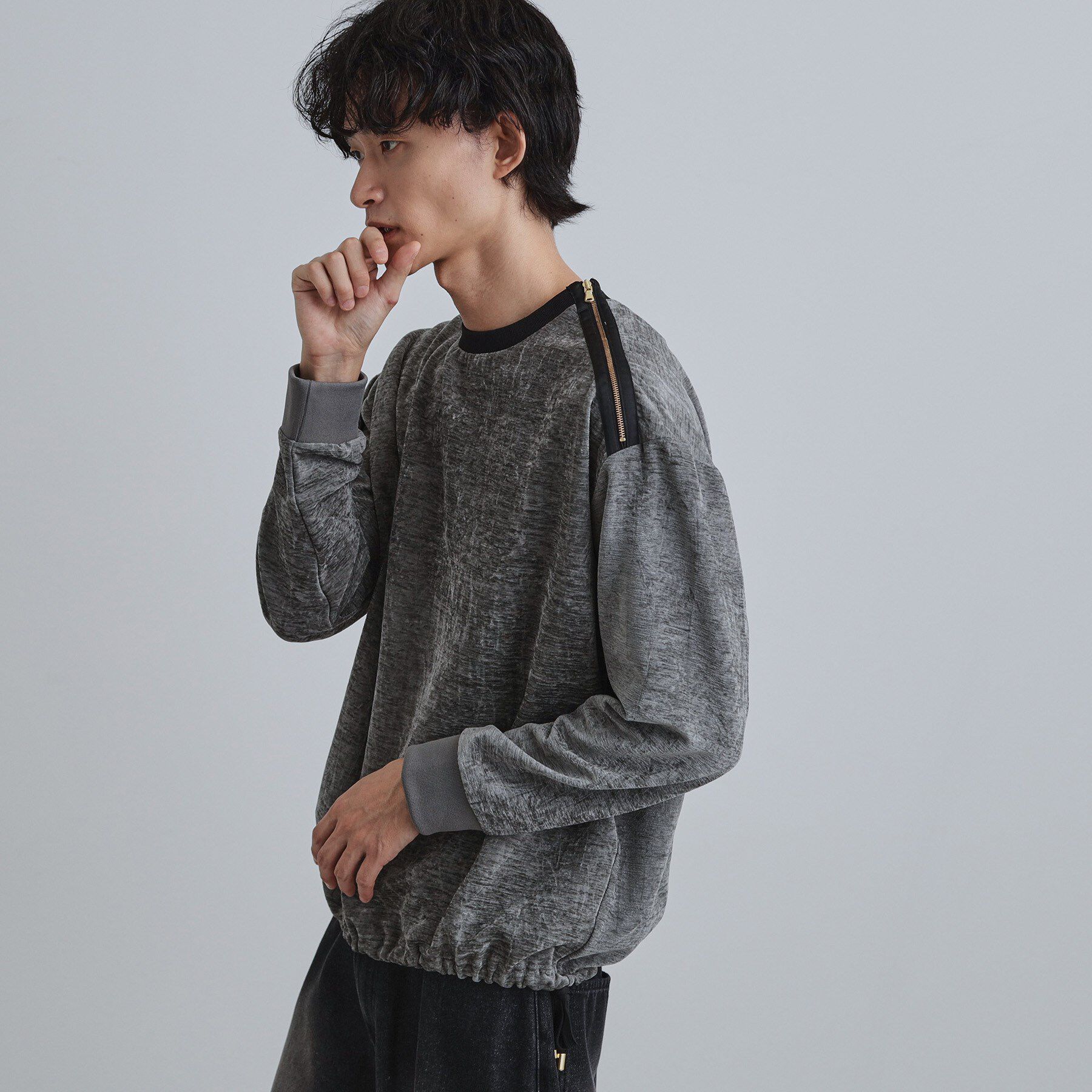 tk.TAKEO KIKUCHI「クラッシュベロアカットソー」|Tシャツ・カットソー|