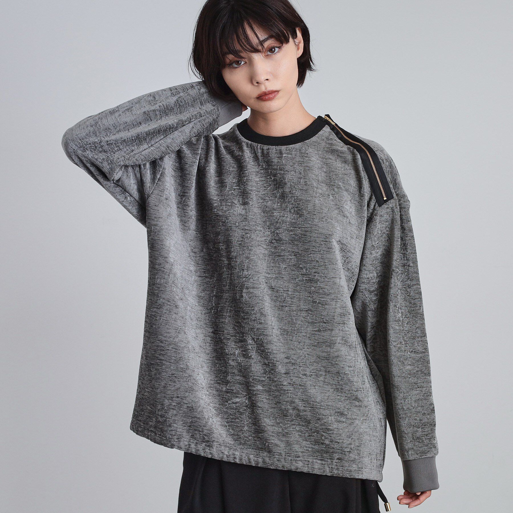 tk.TAKEO KIKUCHI「クラッシュベロアカットソー」|Tシャツ・カットソー|