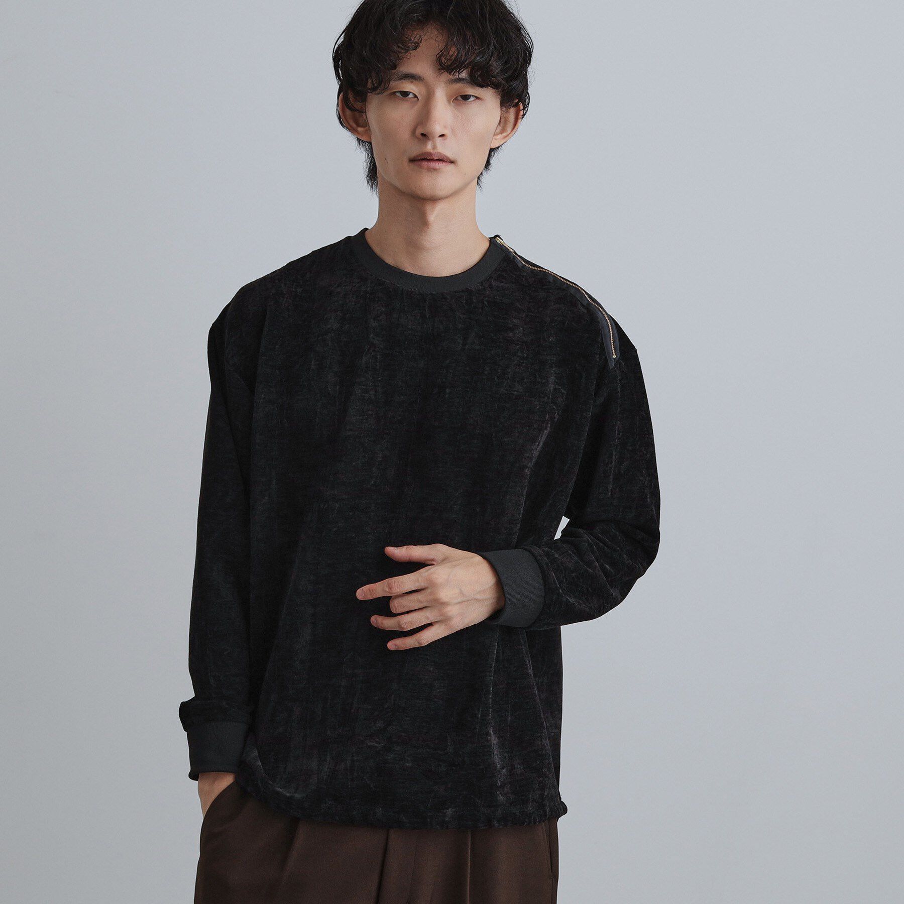 tk.TAKEO KIKUCHI「クラッシュベロアカットソー」|Tシャツ・カットソー|