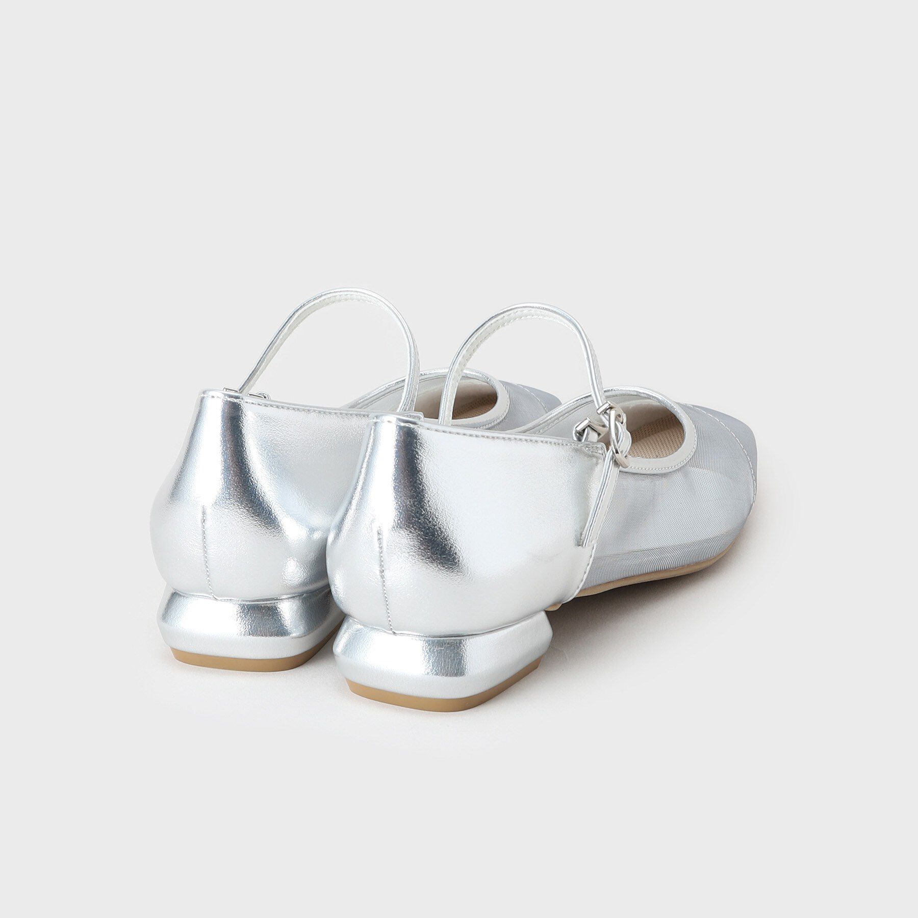 OPAQUE.CLIP「【抗菌防臭加工／長さ調整可能】チュールコンビシアーメリージェーン」|パンプス|