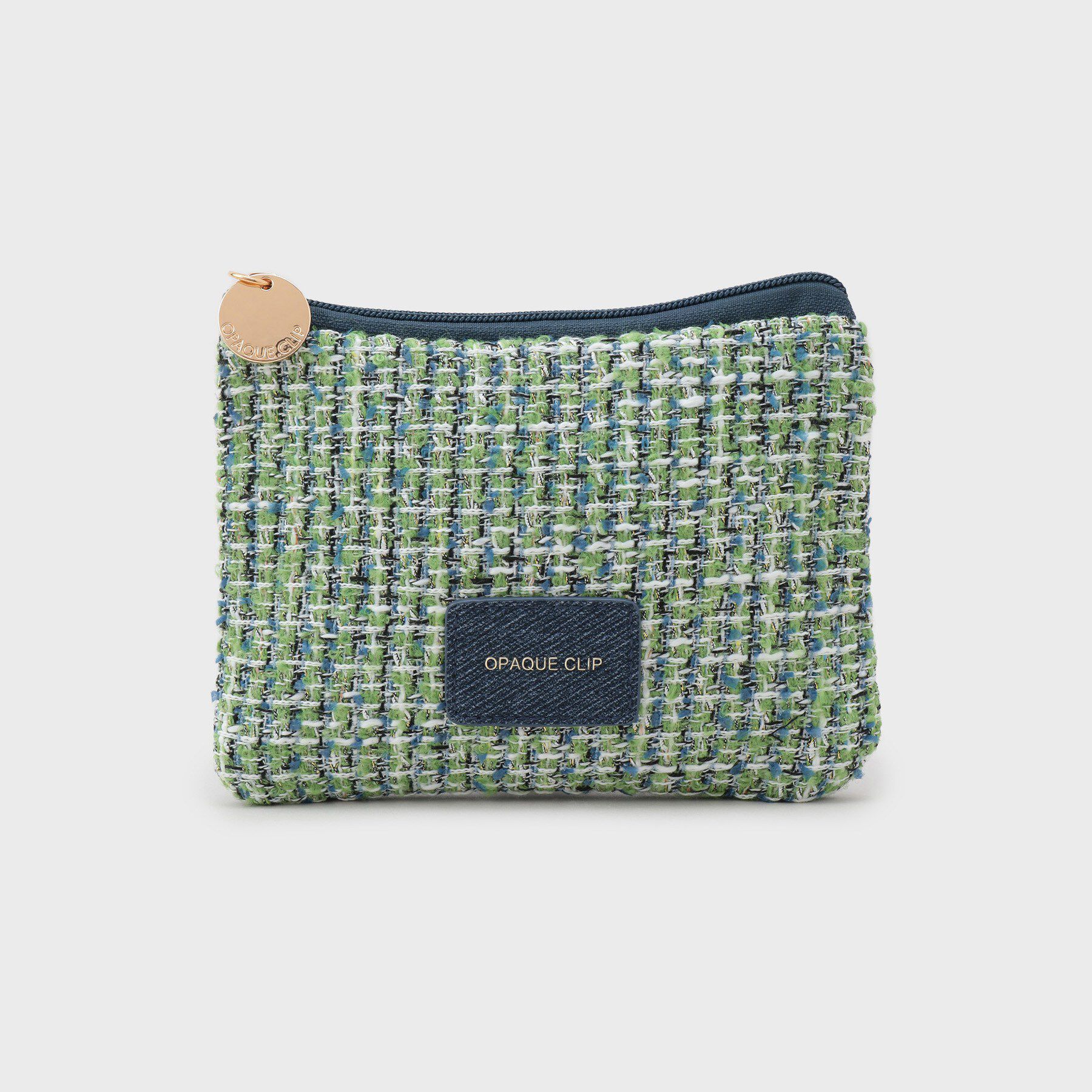 OPAQUE.CLIP「ツイードコンビスクエアポーチ」|ポーチ|グリーン(022)