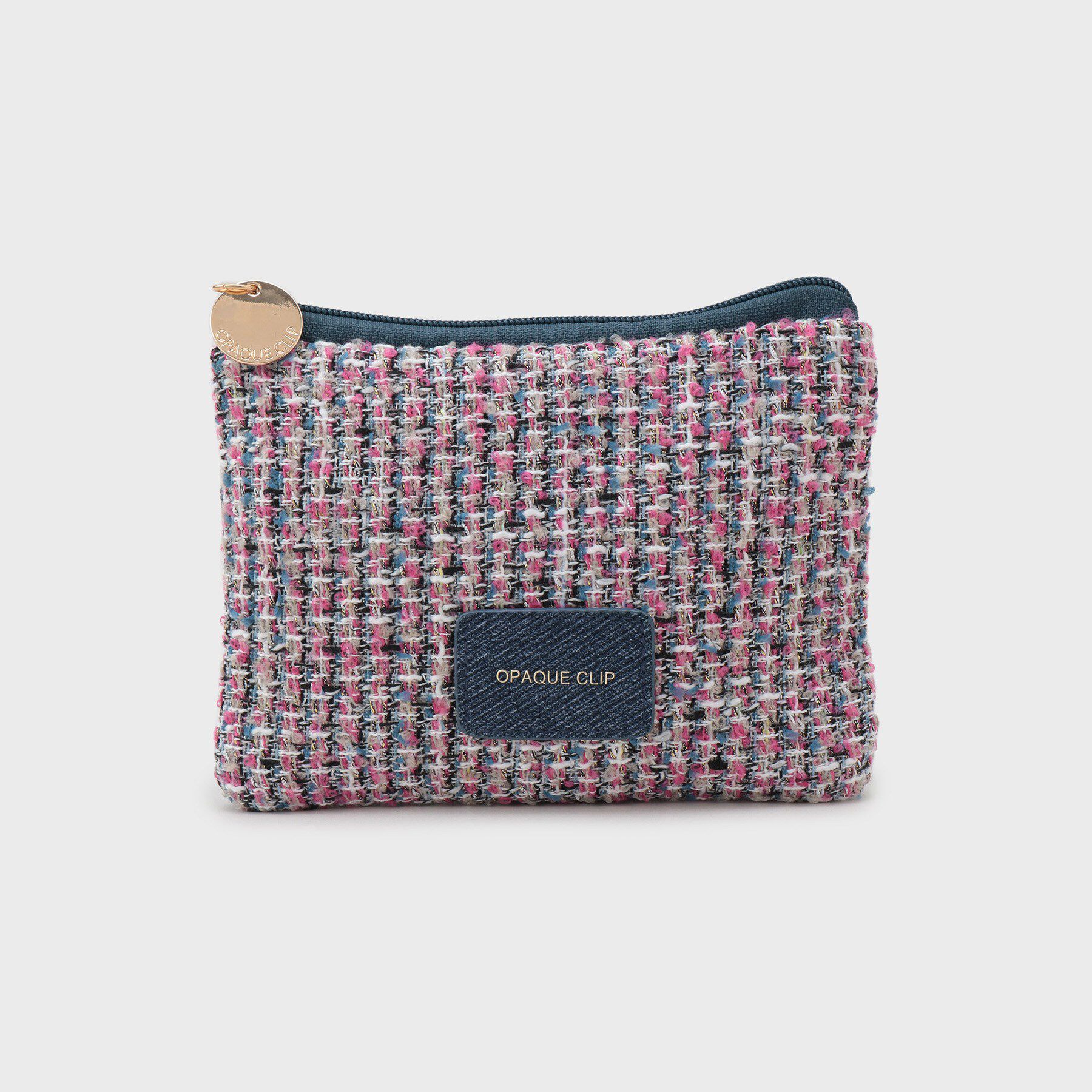 OPAQUE.CLIP「ツイードコンビスクエアポーチ」|ポーチ|ピンク(072)