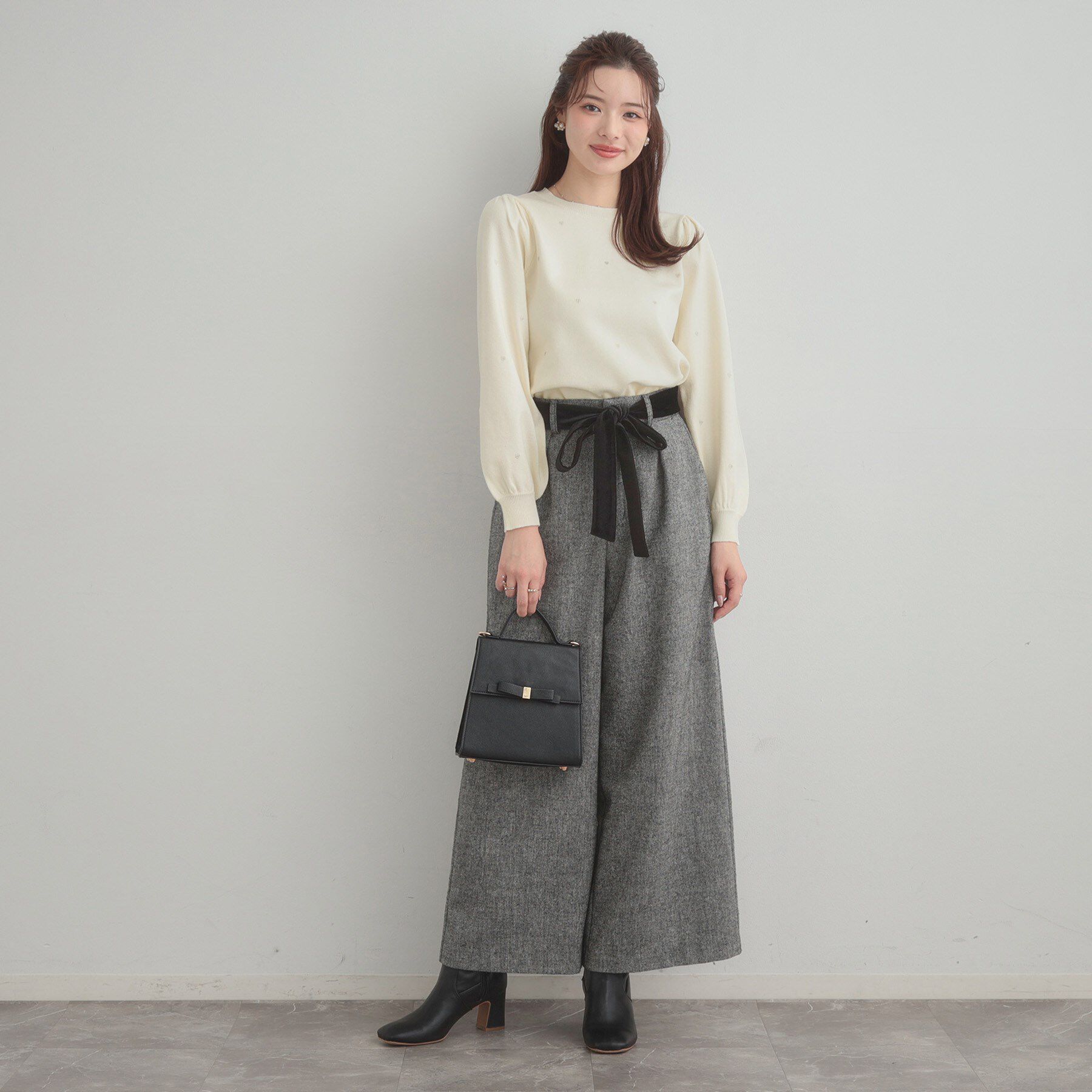 Couture broach「【着映え】ハートドットラメ刺繍ニット」|ニット・セーター|