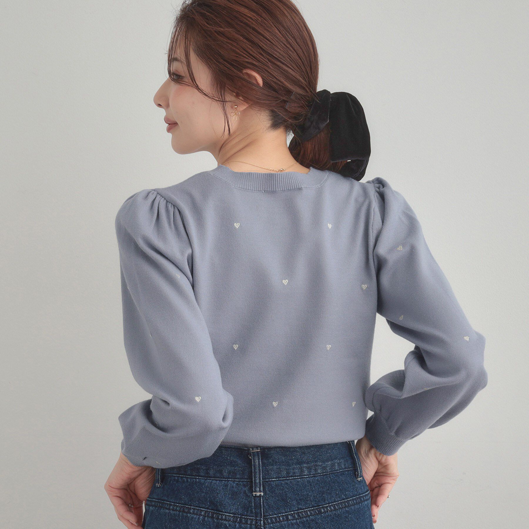 Couture broach「【着映え】ハートドットラメ刺繍ニット」|ニット・セーター|