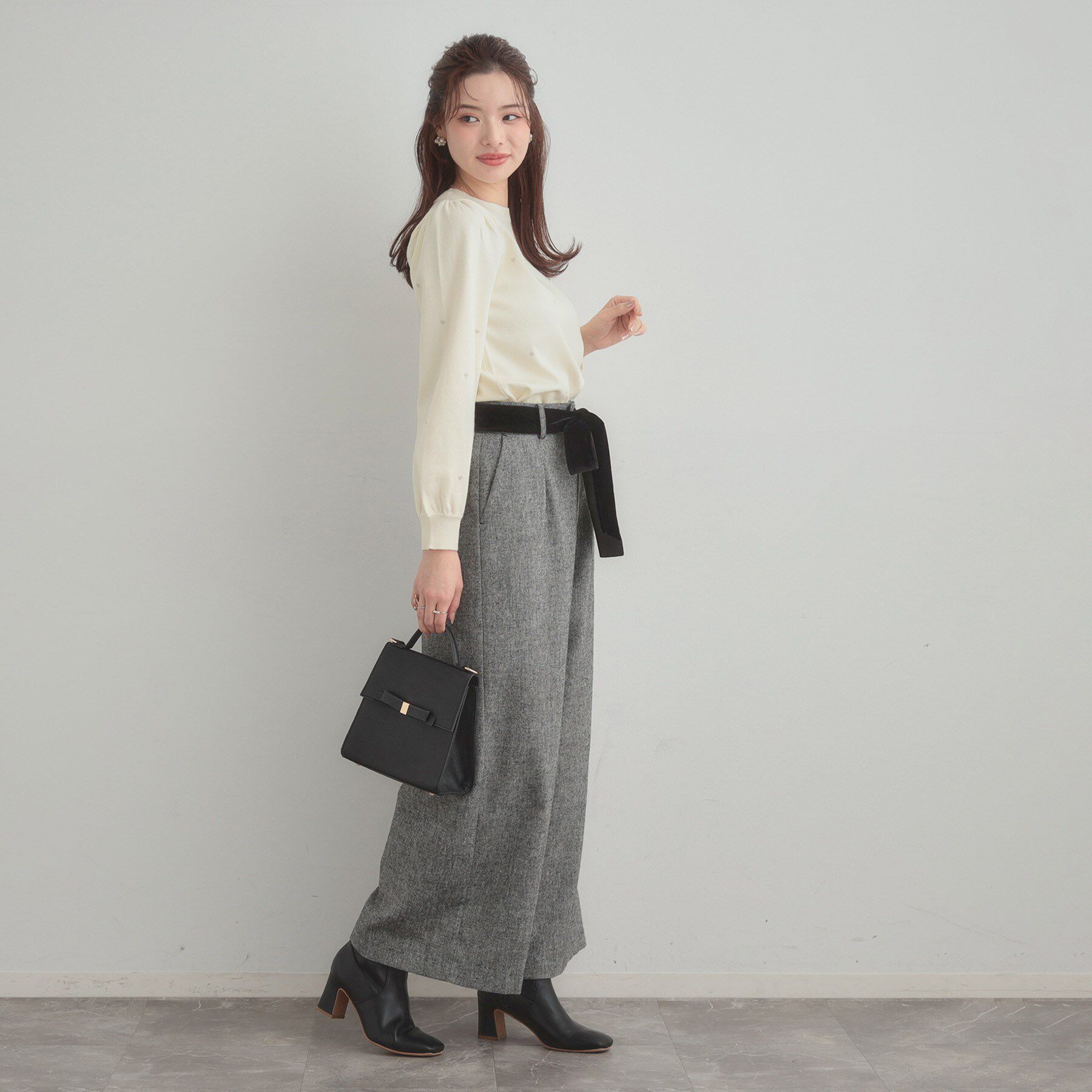 Couture broach「【着映え】ハートドットラメ刺繍ニット」|ニット・セーター|