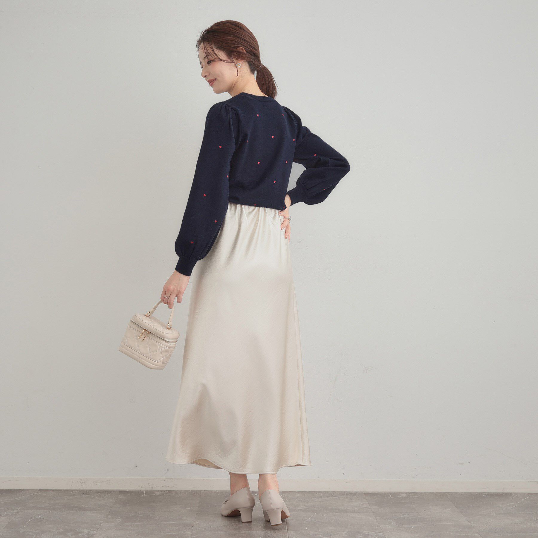 Couture broach「【着映え】ハートドットラメ刺繍ニット」|ニット・セーター|