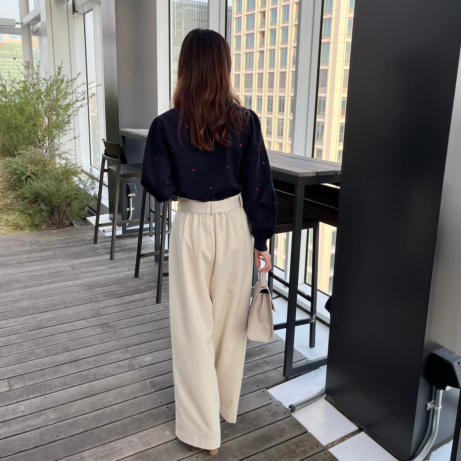 Couture broach「【着映え】ハートドットラメ刺繍ニット」|ニット・セーター|