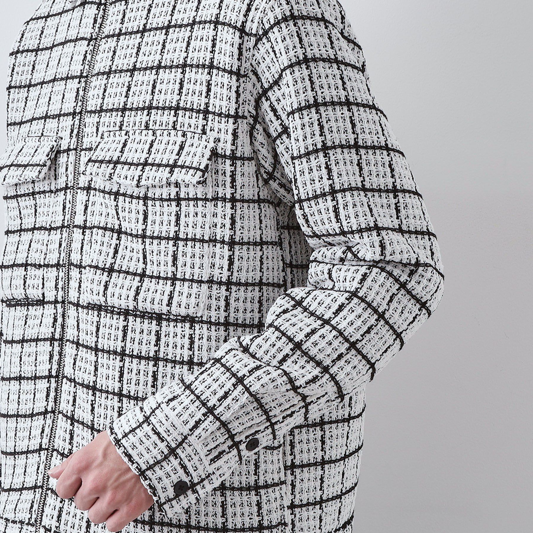 THE SHOP TK「【カジュアルに上品さをプラス】変わり織ツイードブルゾン　洗濯機OK」|ブルゾン・スタジャン|