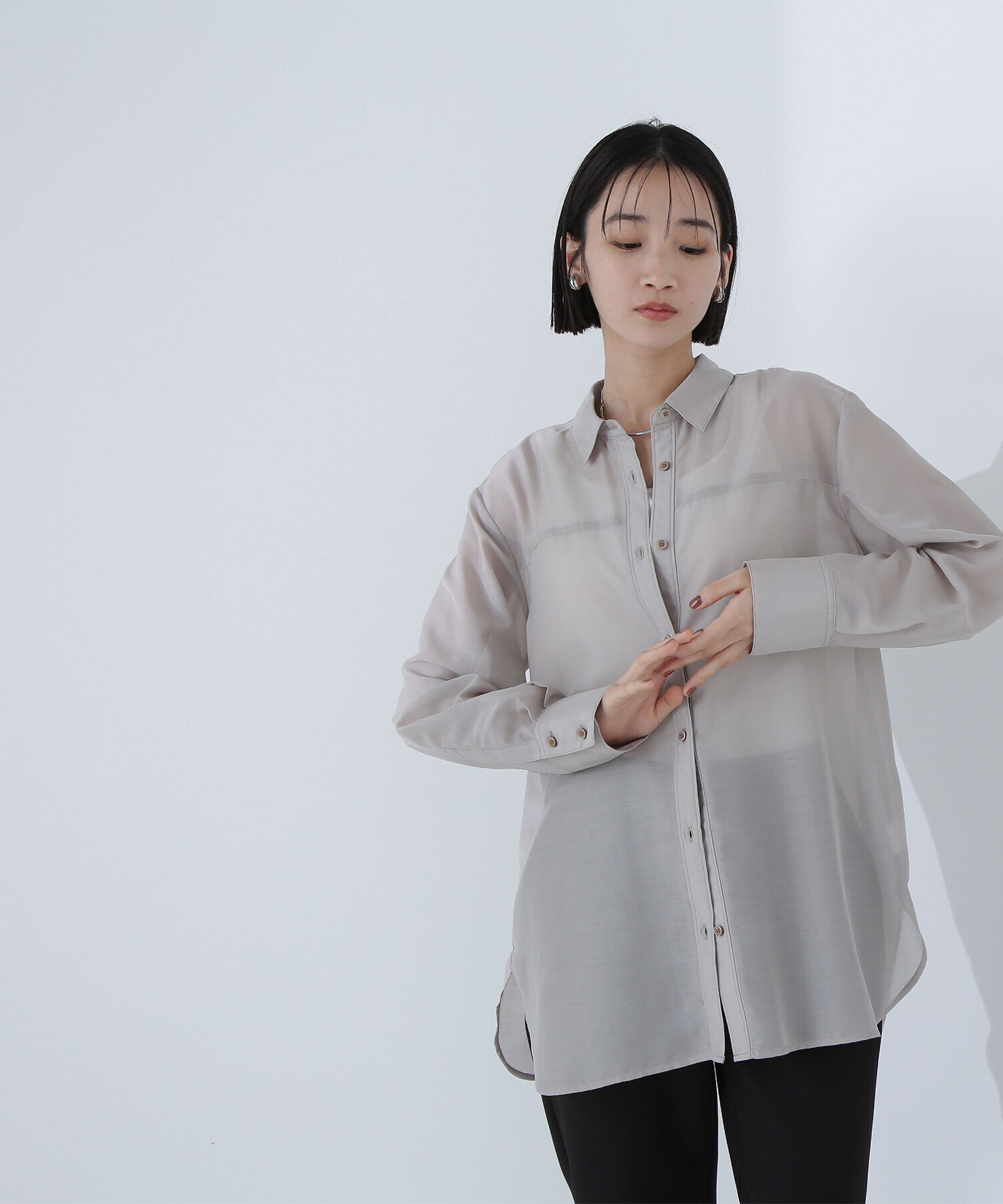  「シアーオーバーシャツ」|シャツ・ブラウス|