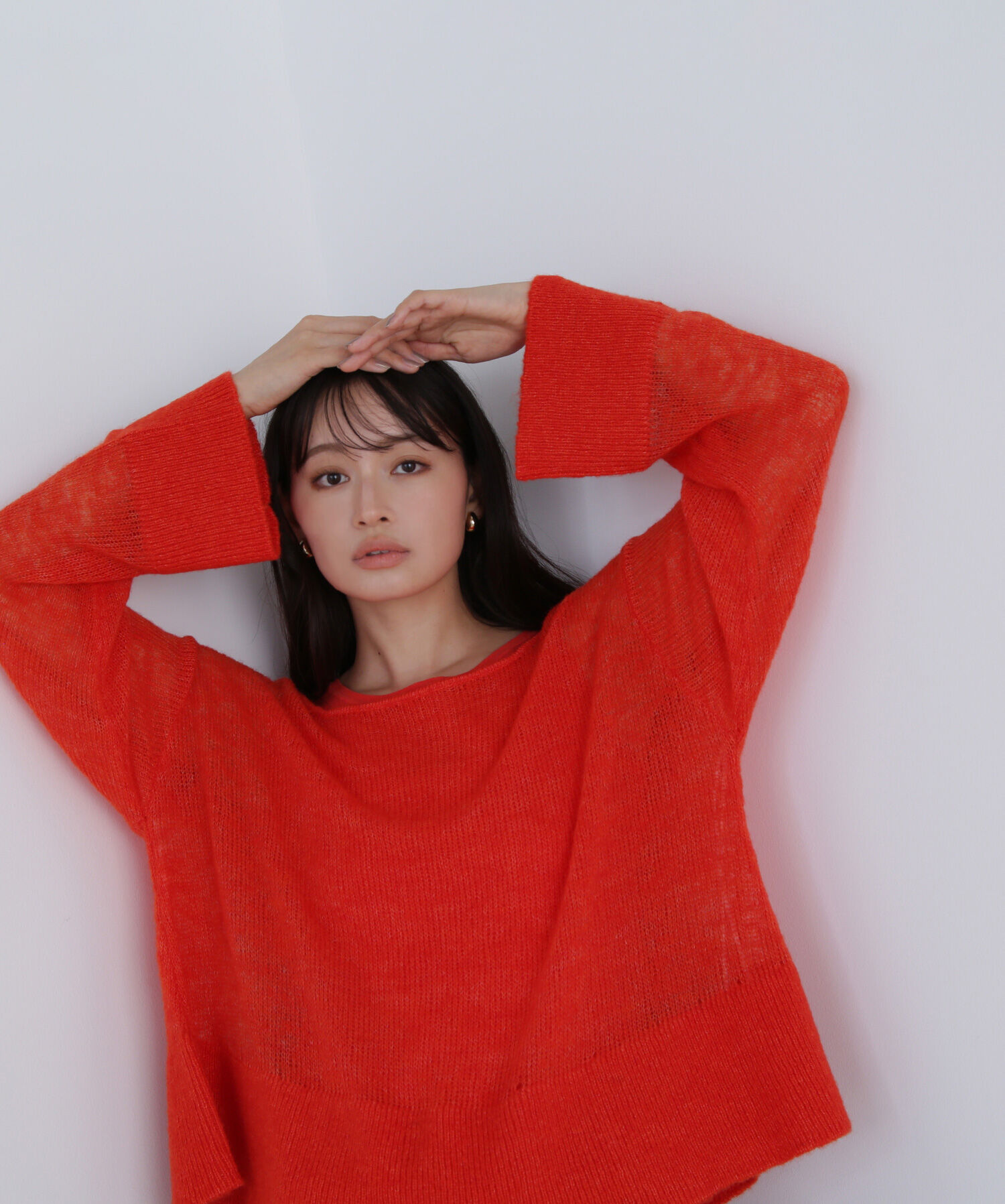  「モヘヤライクニットセット　　　　　　　」|ニット・セーター|レッド