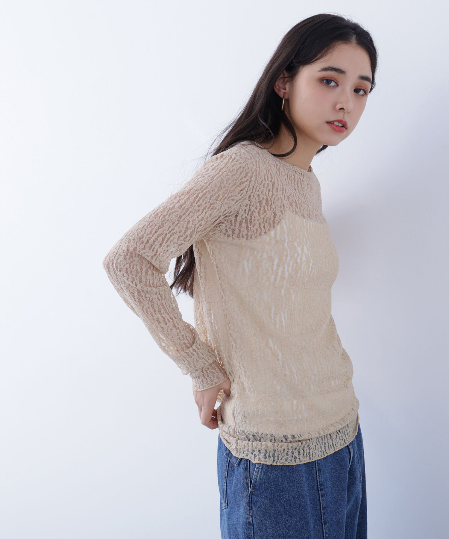  「〈N.〉 レースカットソー」|Tシャツ・カットソー|