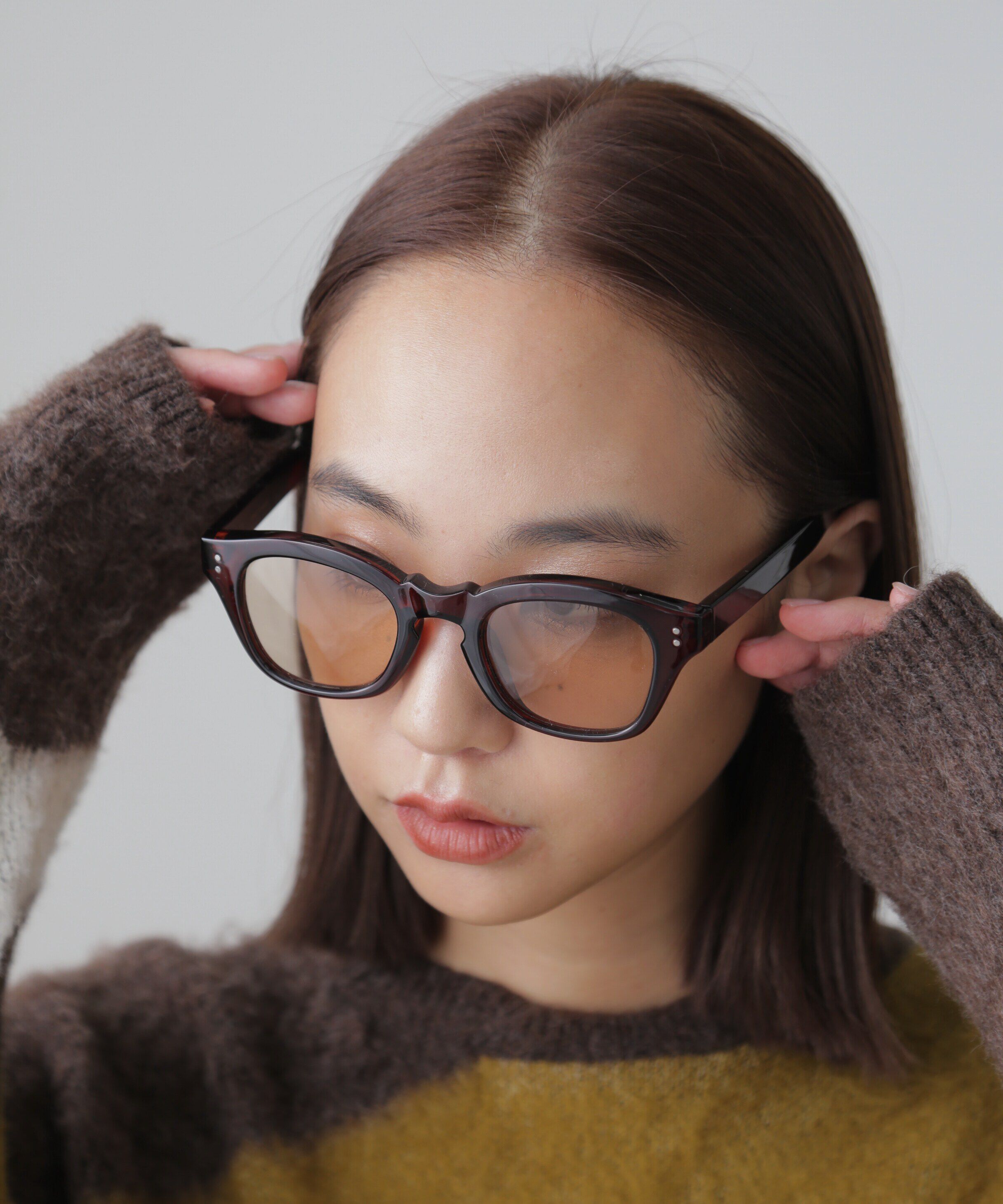  「ティックサングラス」|ハンカチ|ブラウン