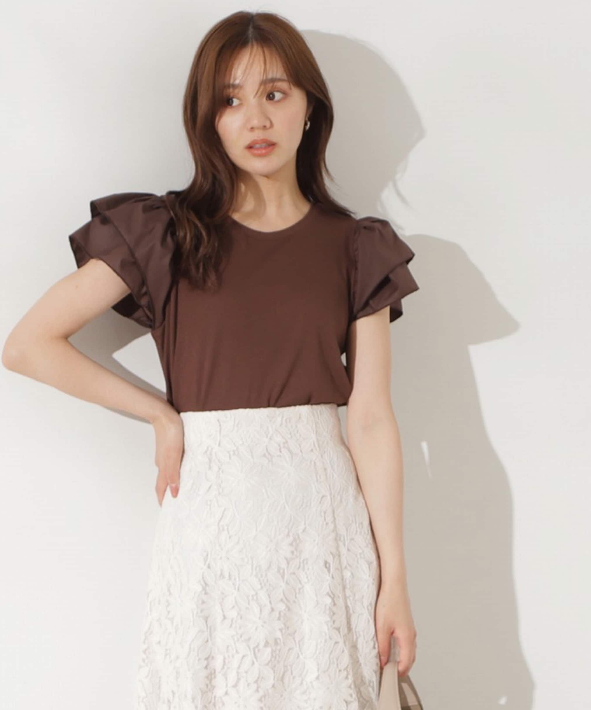 PROPORTION BODY DRESSING「フレアリブカットソー」|Tシャツ・カットソー|ブラウン