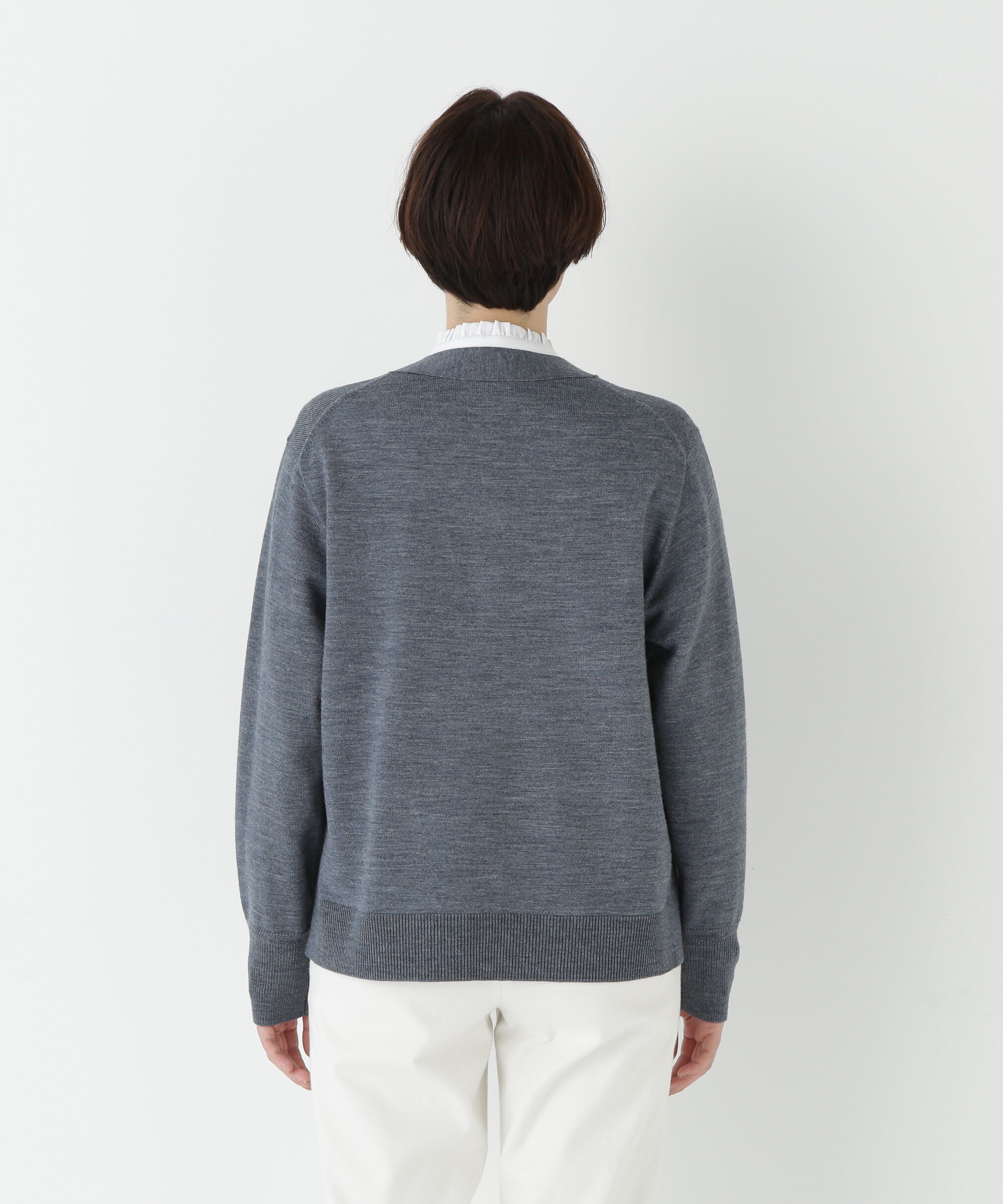  「◆ハイゲージプレーティングＶネックカーディガン」|ニット・セーター|