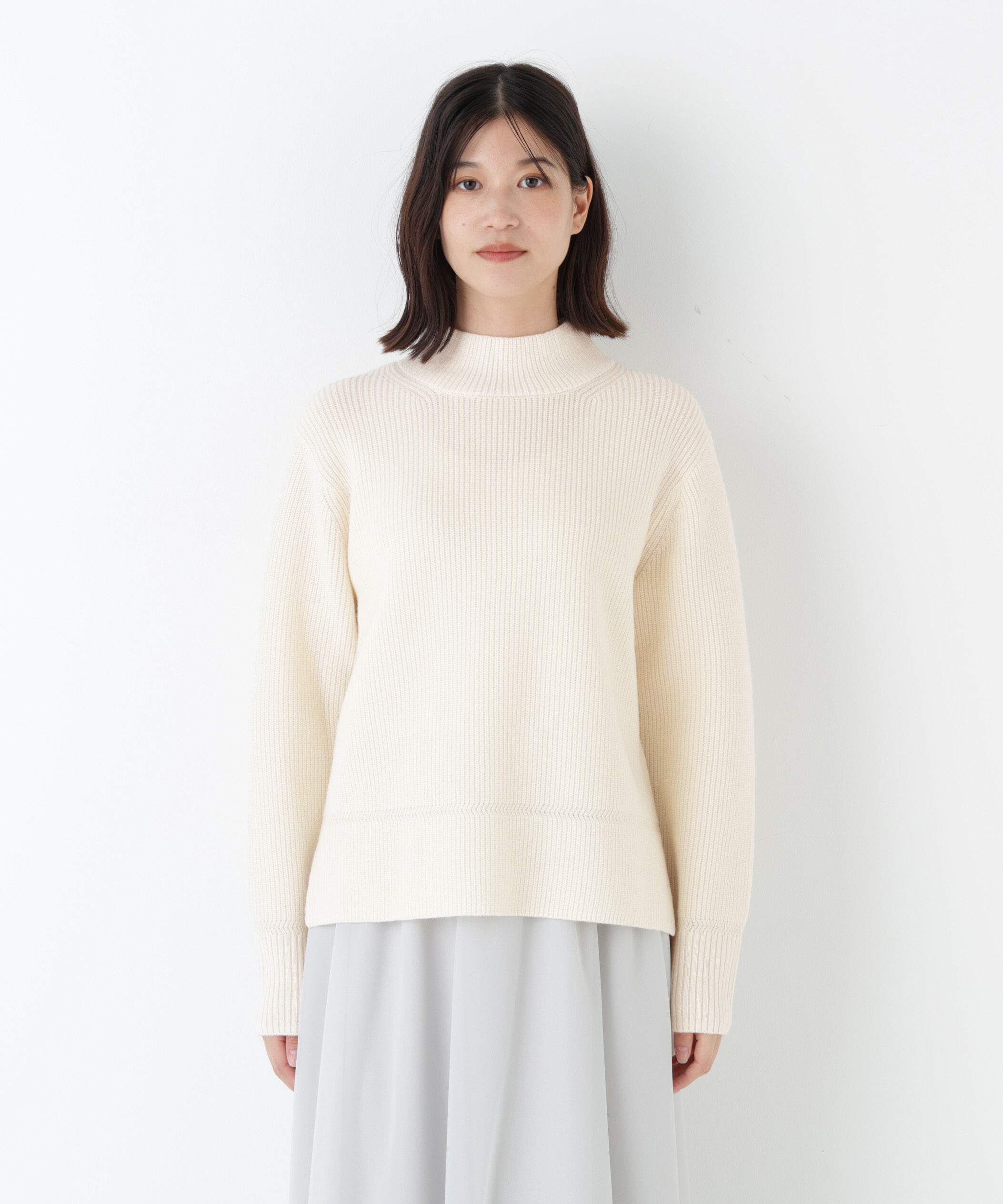  「◆ウールハイネック片畦プルオーバー」|ニット・セーター|