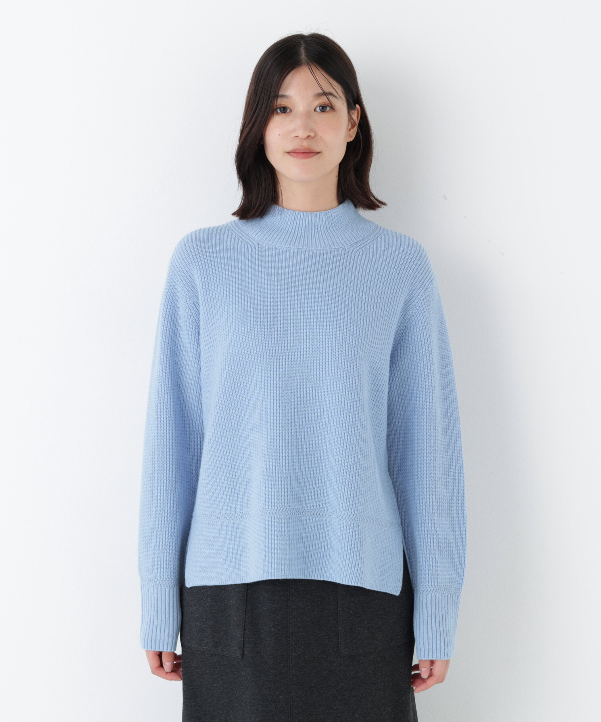  「◆ウールハイネック片畦プルオーバー」|ニット・セーター|